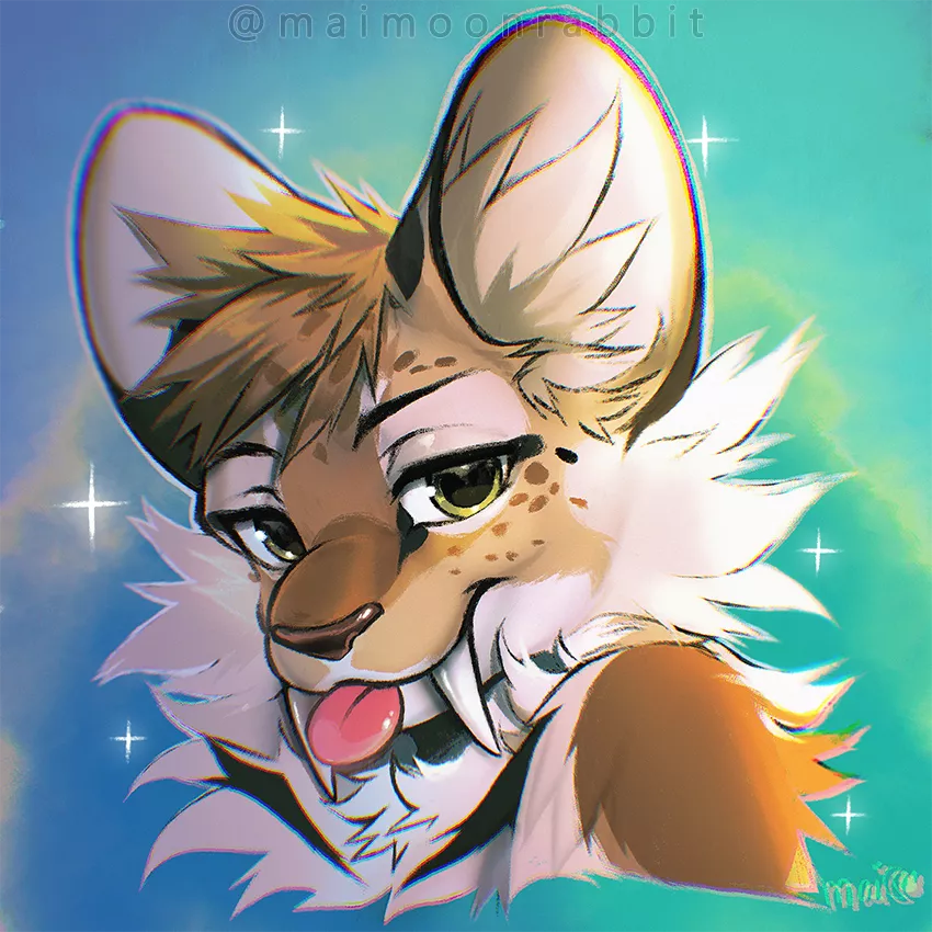 lynx blep! (oc @maimoonrabbit) posted by maimairabbit