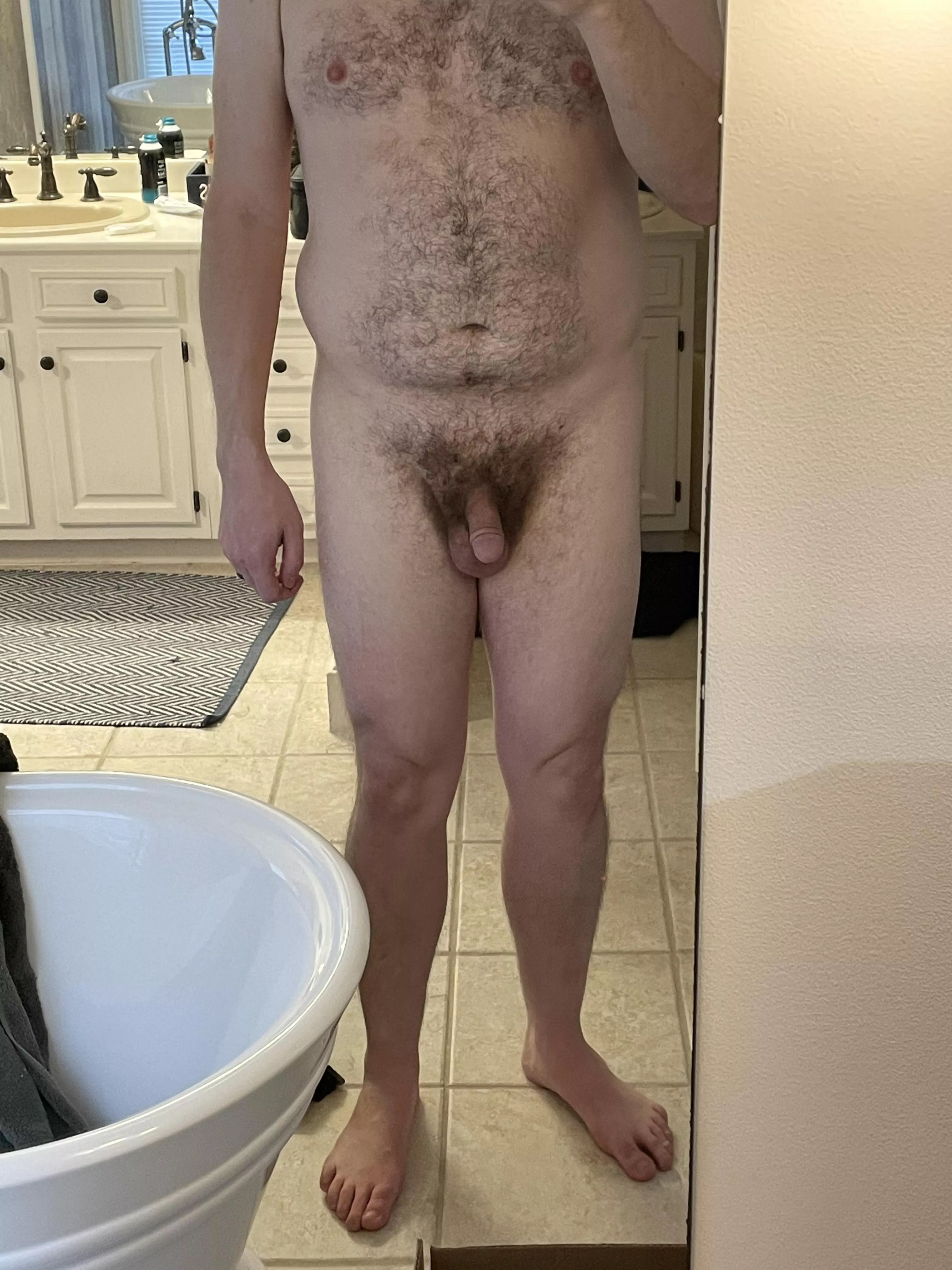 [M, 36, 6’4”, 228 lbs.] fresh out of a midday shower. Merry Christmas to all! posted by deviantlitigator