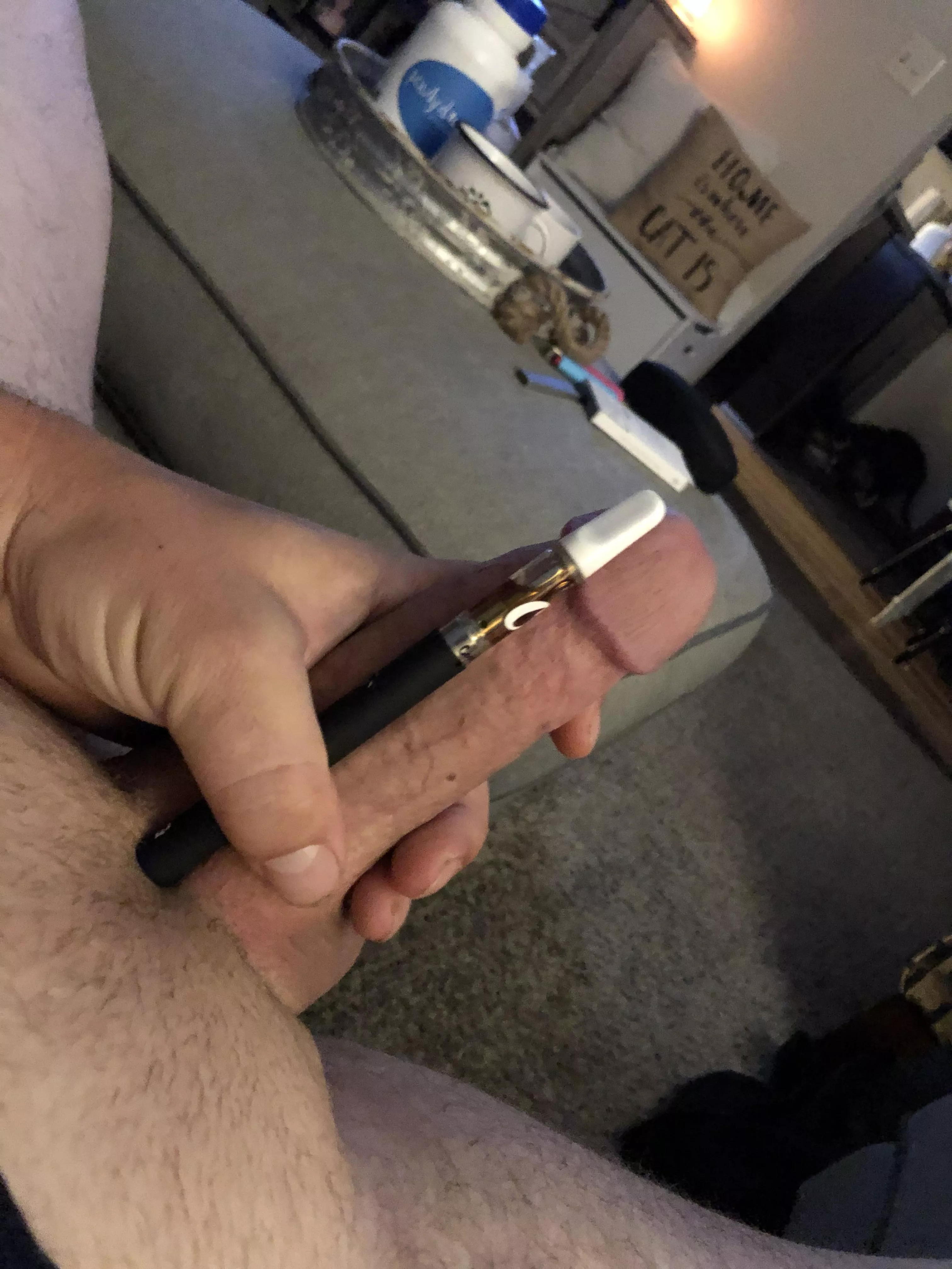 [M] Hope my roommate walks in. She always wants a hit. posted by peepants47