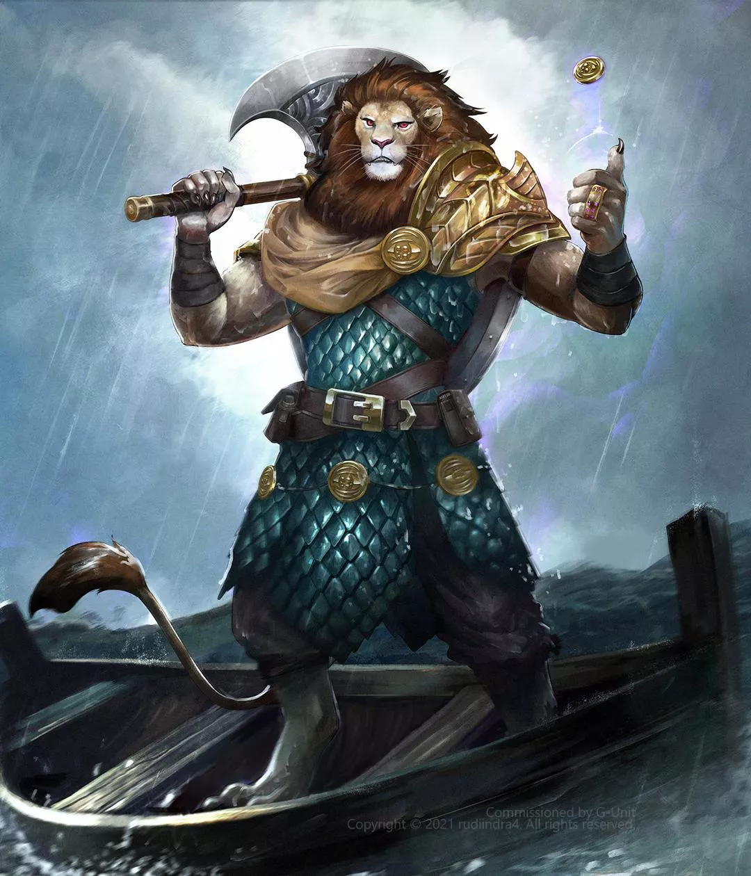 Mace the Leonin (Art by rudiindra4) posted by rudiindra4