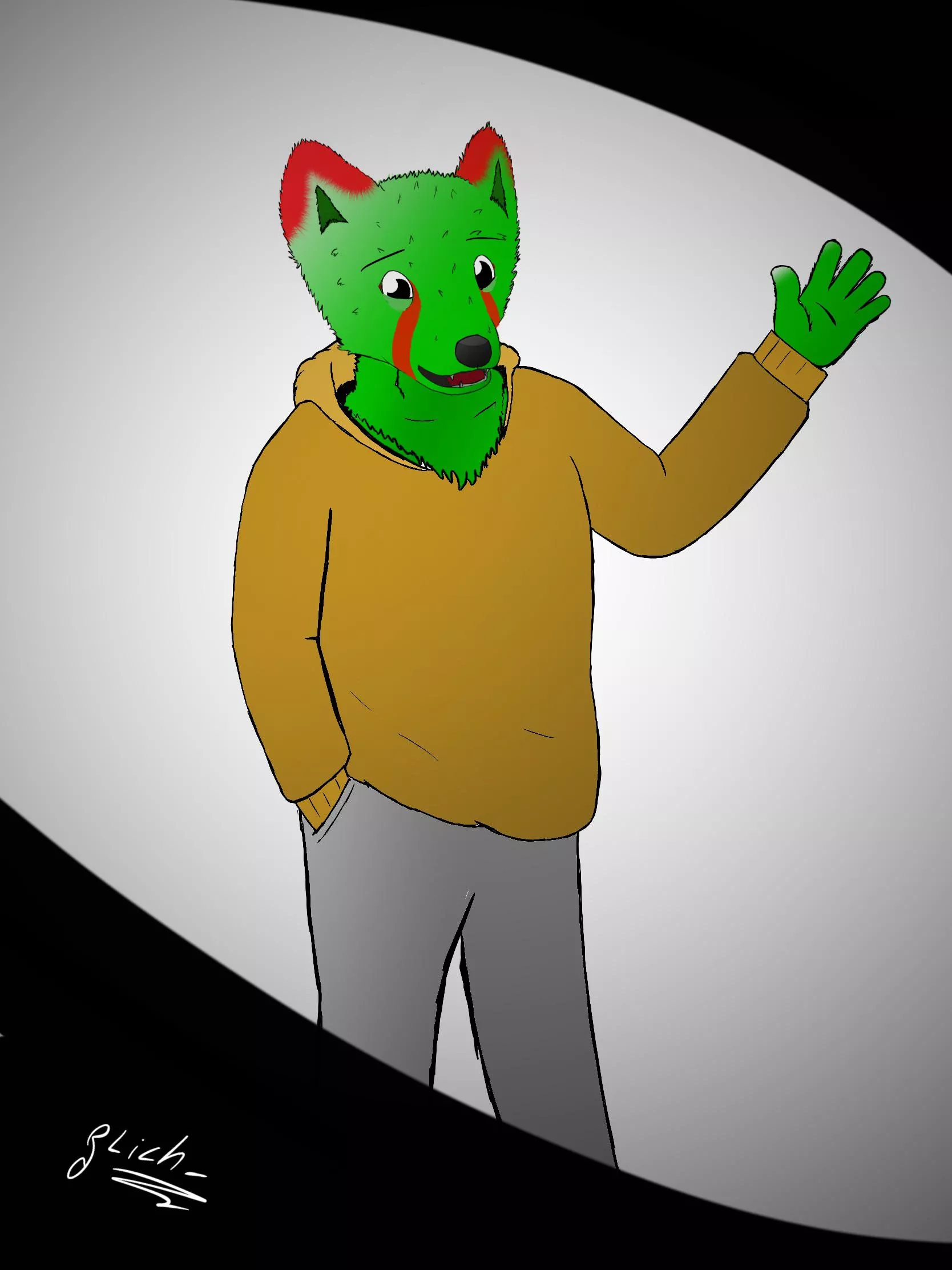 Made my first furry oc today! Took me like 5h but i think it came out nice. I have experience drawing oc for other people in DnD and the like, but today is the first time I've drawn my own! If you want me to draw your oc, just put it in the comments and posted by G_L_I_C_H_