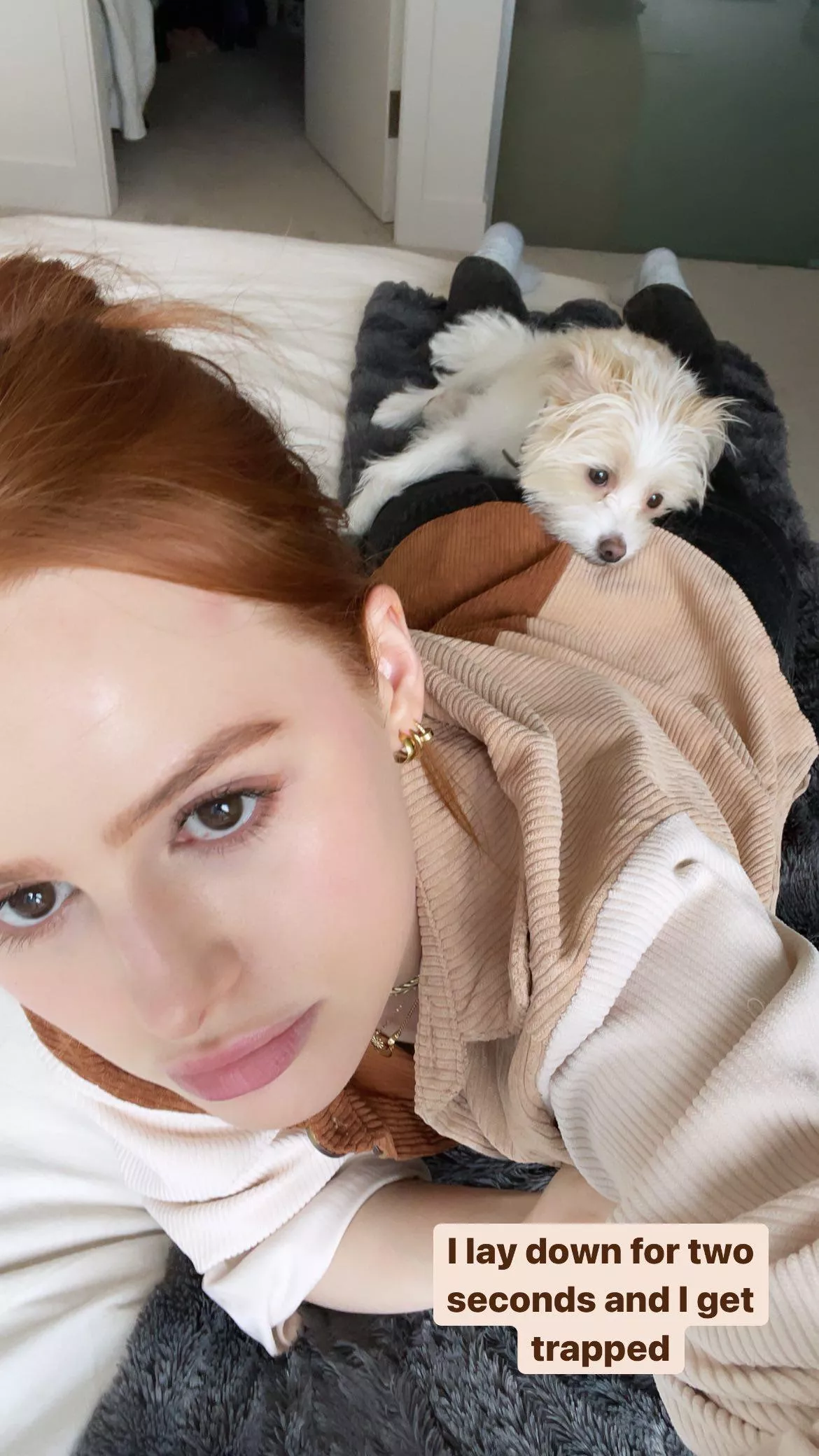 Madelaine Petsch & dog posted by ImProbablyNotABird