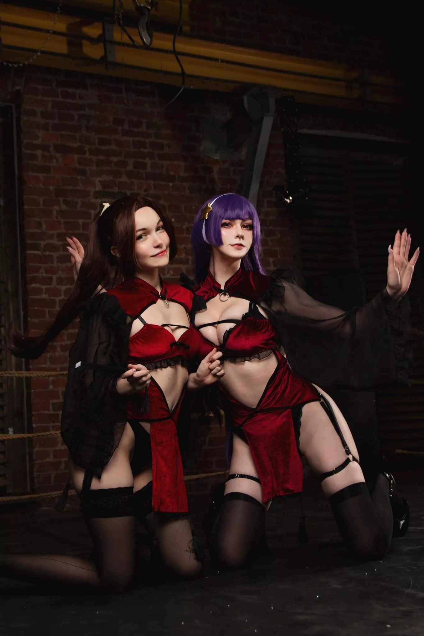 Mai and Athena from King of Fighters cosplay by Murrning_Glow and Kamelya-chan posted by MurrningGlow