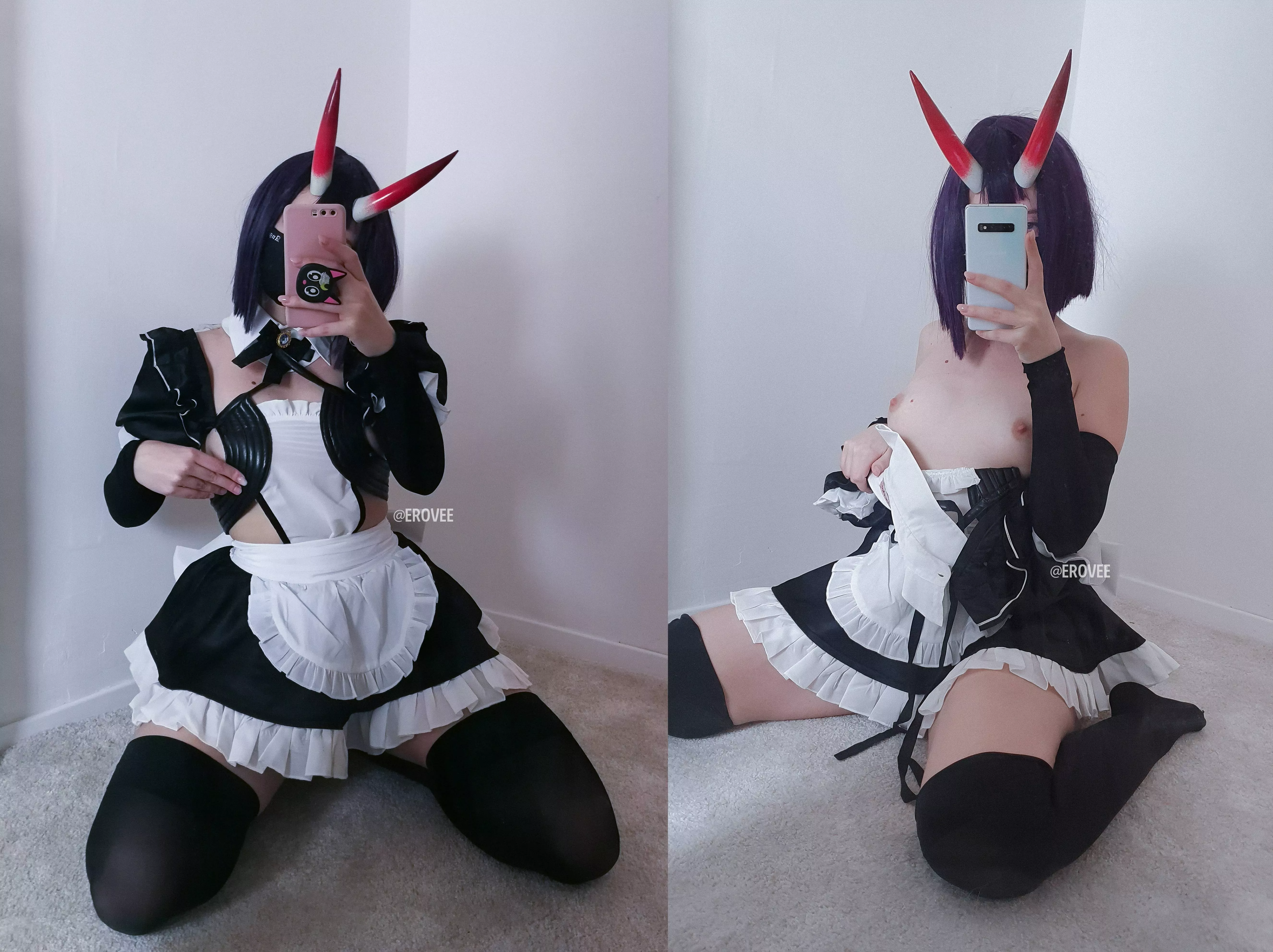 Maid Shuten Douji and her itty bitty tiddies By Erovee posted by Erovee