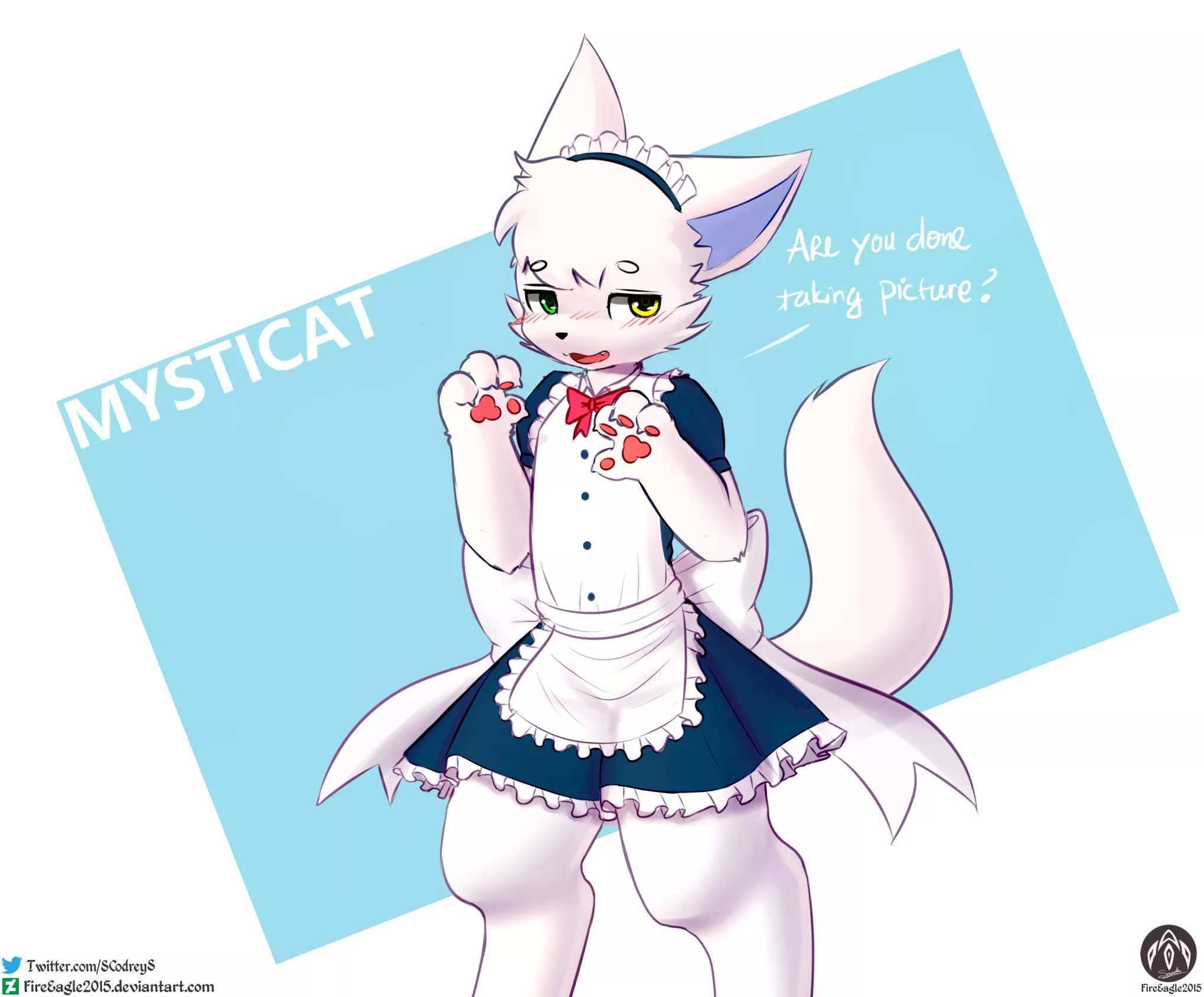 Maidsticat - Fan Art for a friend [Art by me @SCodreyS on Twitter] posted by FireEagle2015