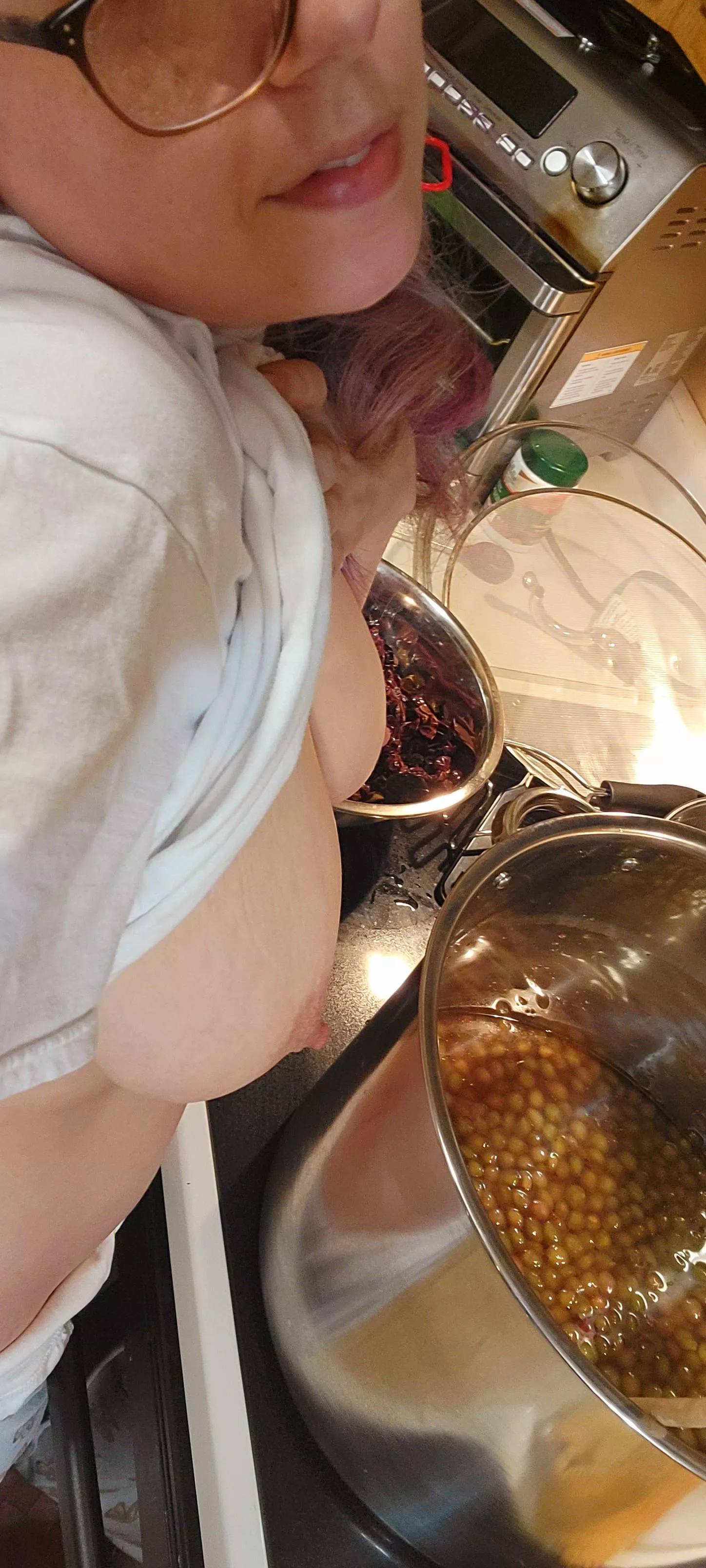 Making grape jam. Heres my boobies 33 bi [f] posted by CherryBerry4u87