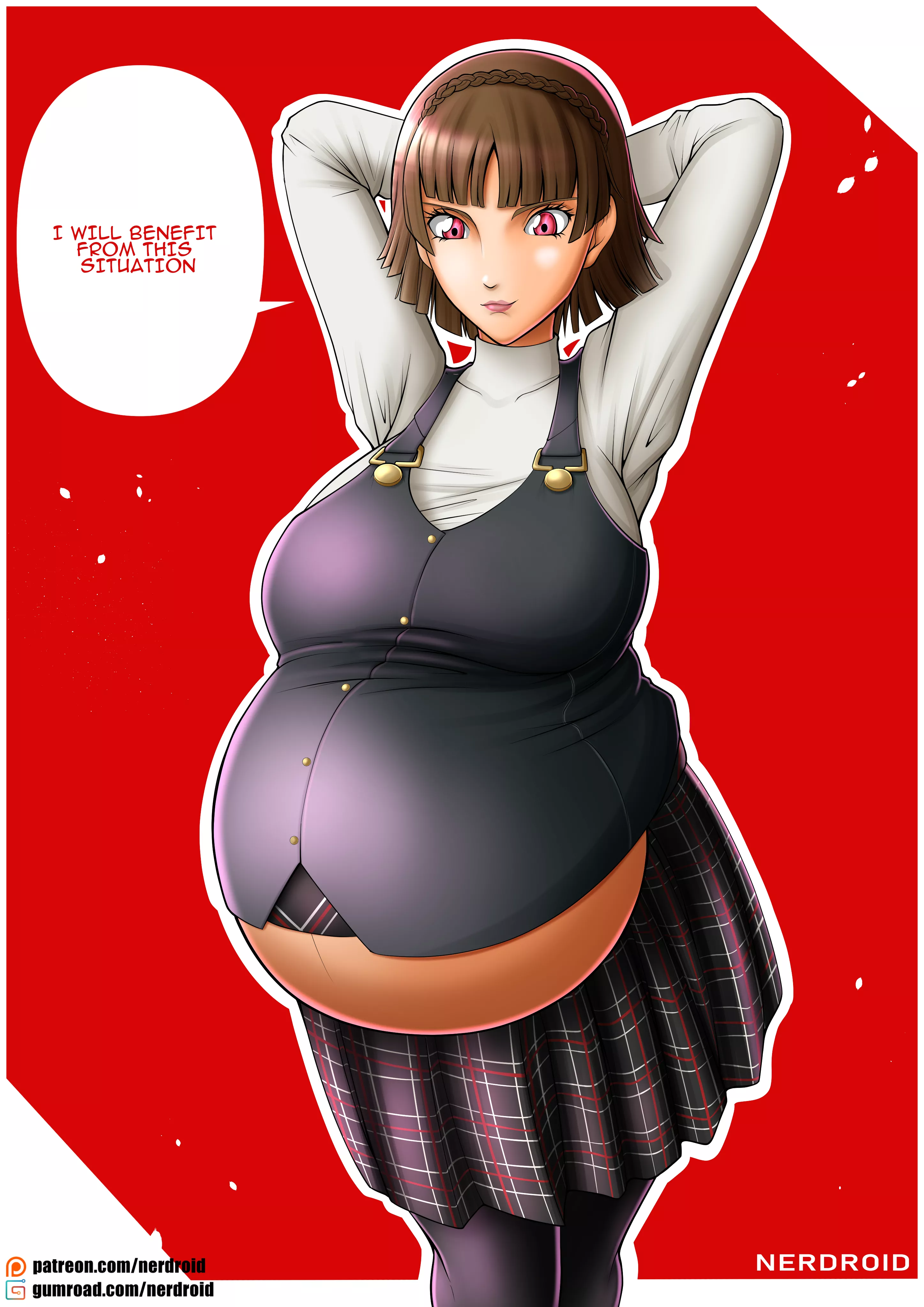 Makoto Niijima pregnant - Art by me(NerDroid) posted by Ner-Droid