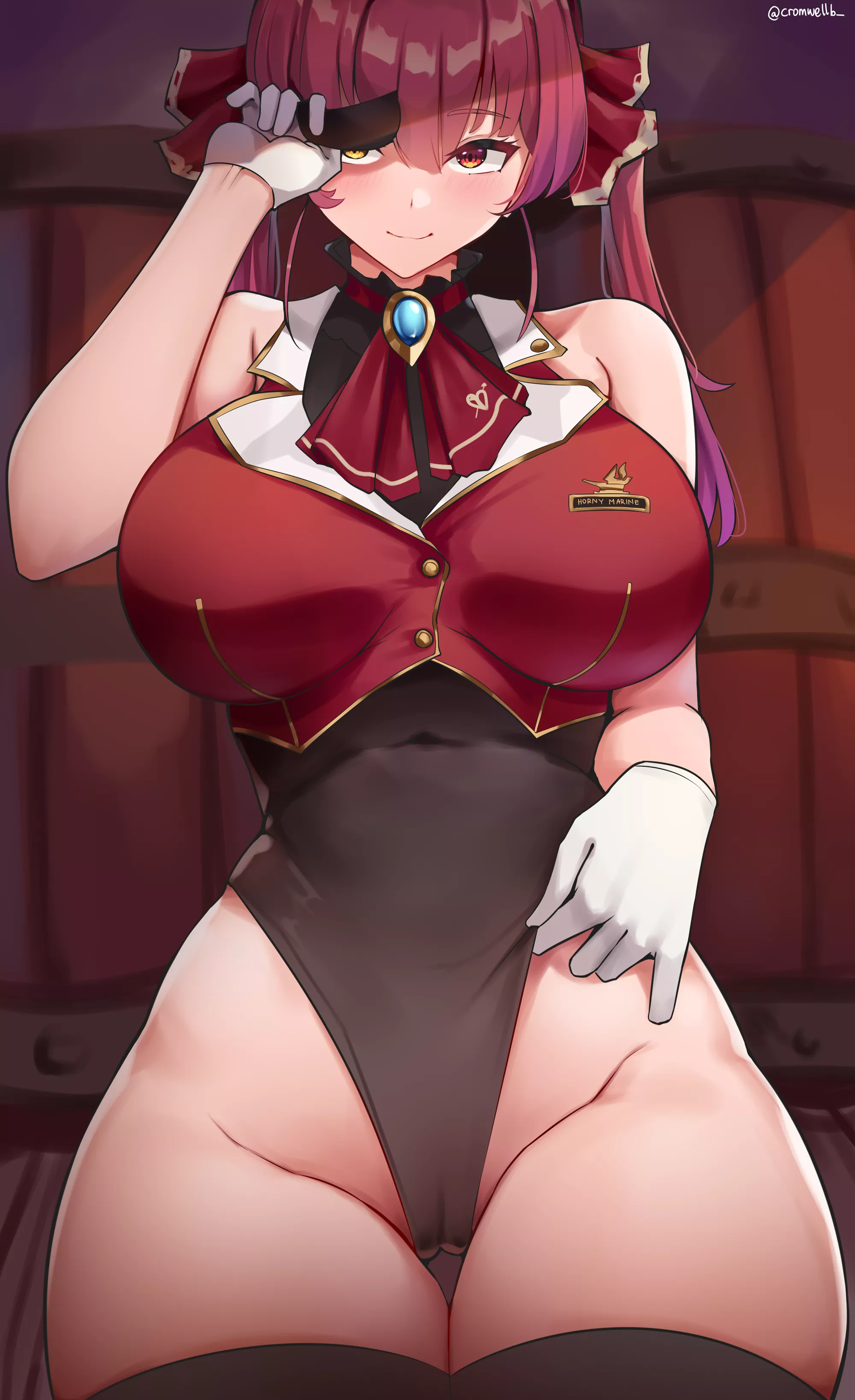 Marine Lewd Body Highleg Leotard (Cromwellb ) [Hololive] posted by sequence_string