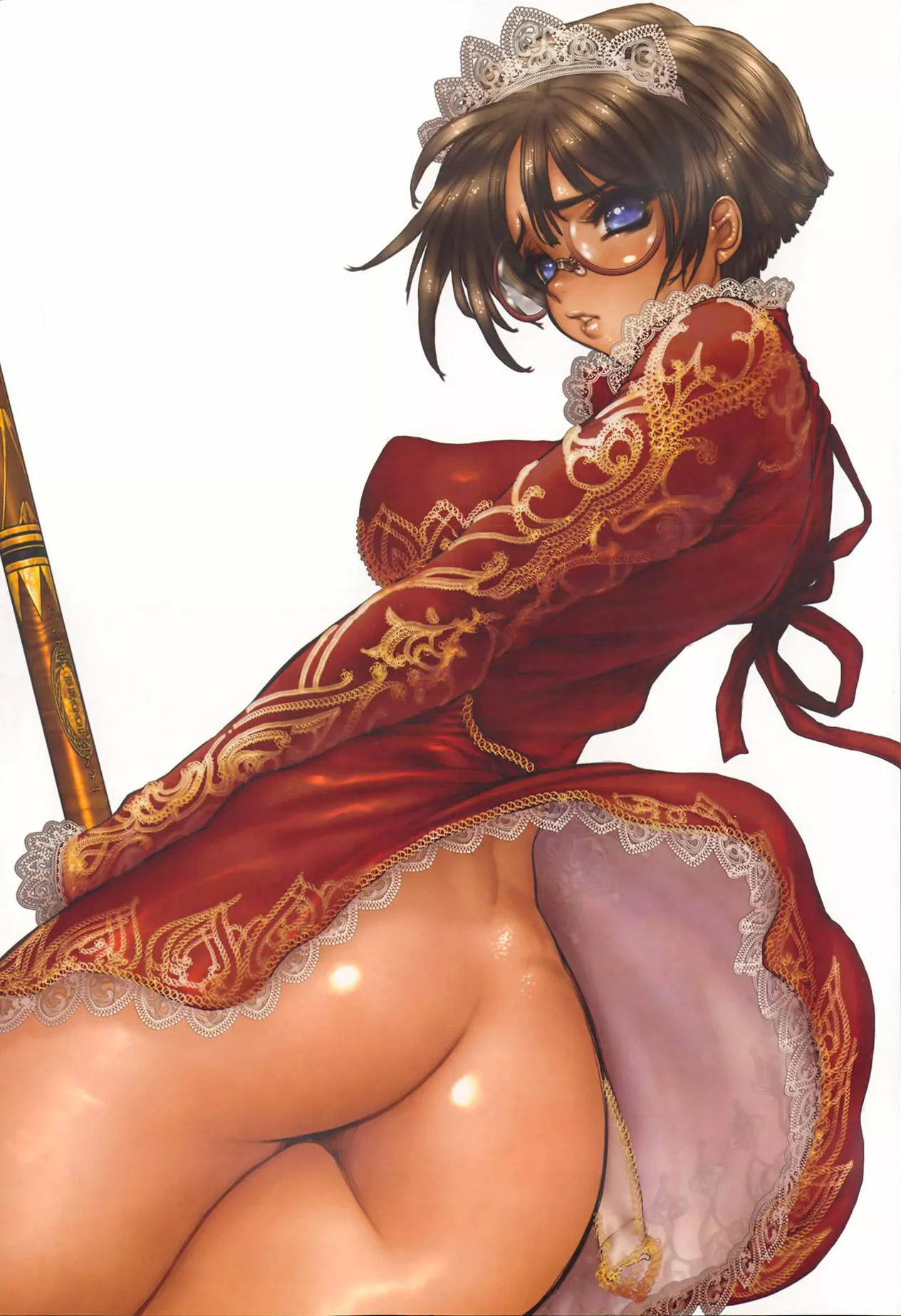 Masamune Shirow variant art for Cover Girl Fragments #3 (2013) posted by prismatika_on_tumblr