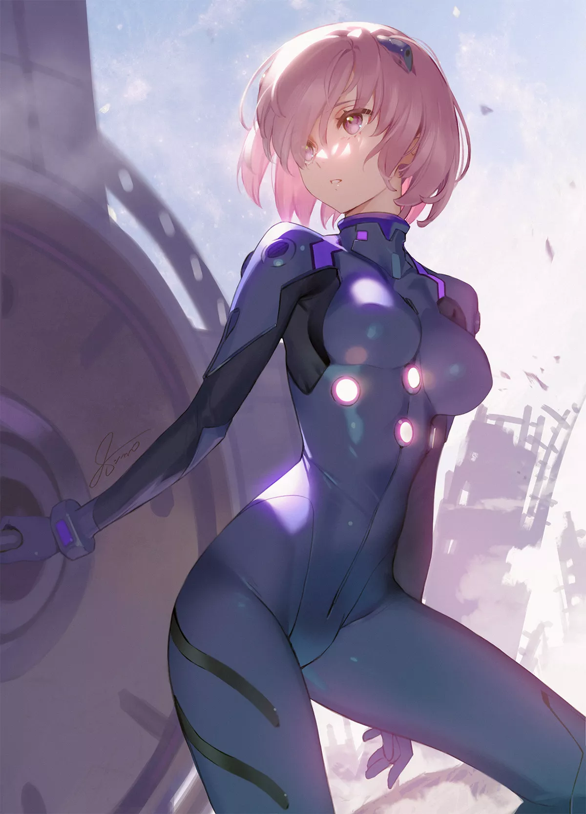 Mashu In A Plugsuit (Siino ) [Fate] posted by sequence_string