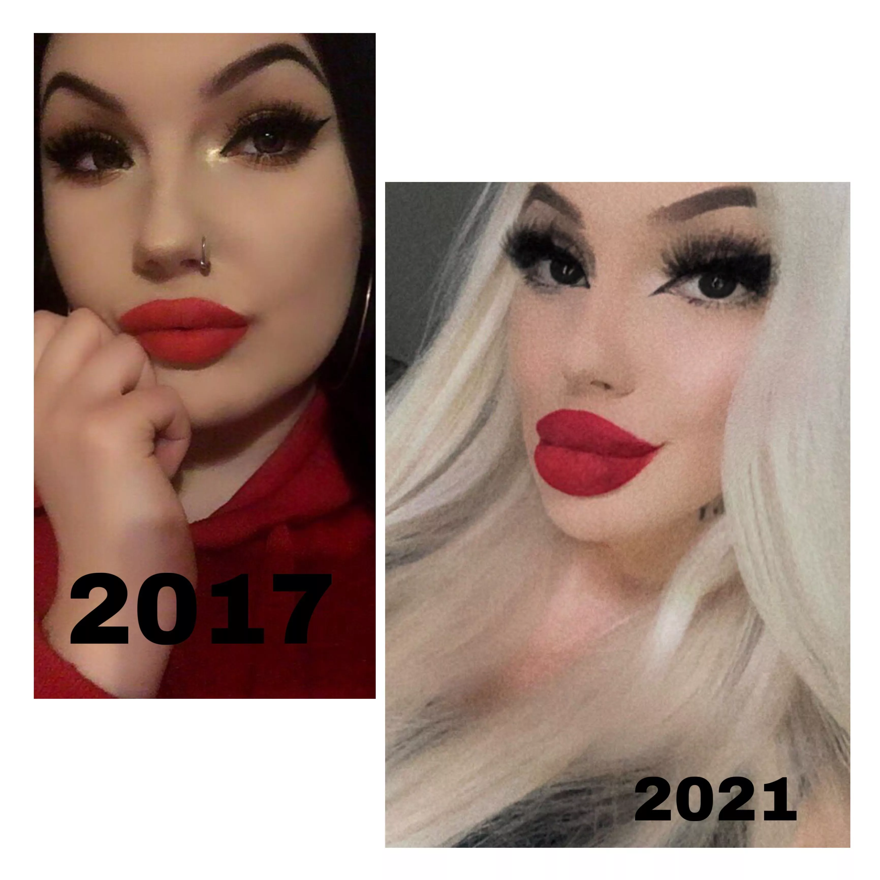 me 2017 vs 2021 PERFECTTT BIMBOFICATION PERIODT. 😌❤️‍🔥 posted by charlotteventurax