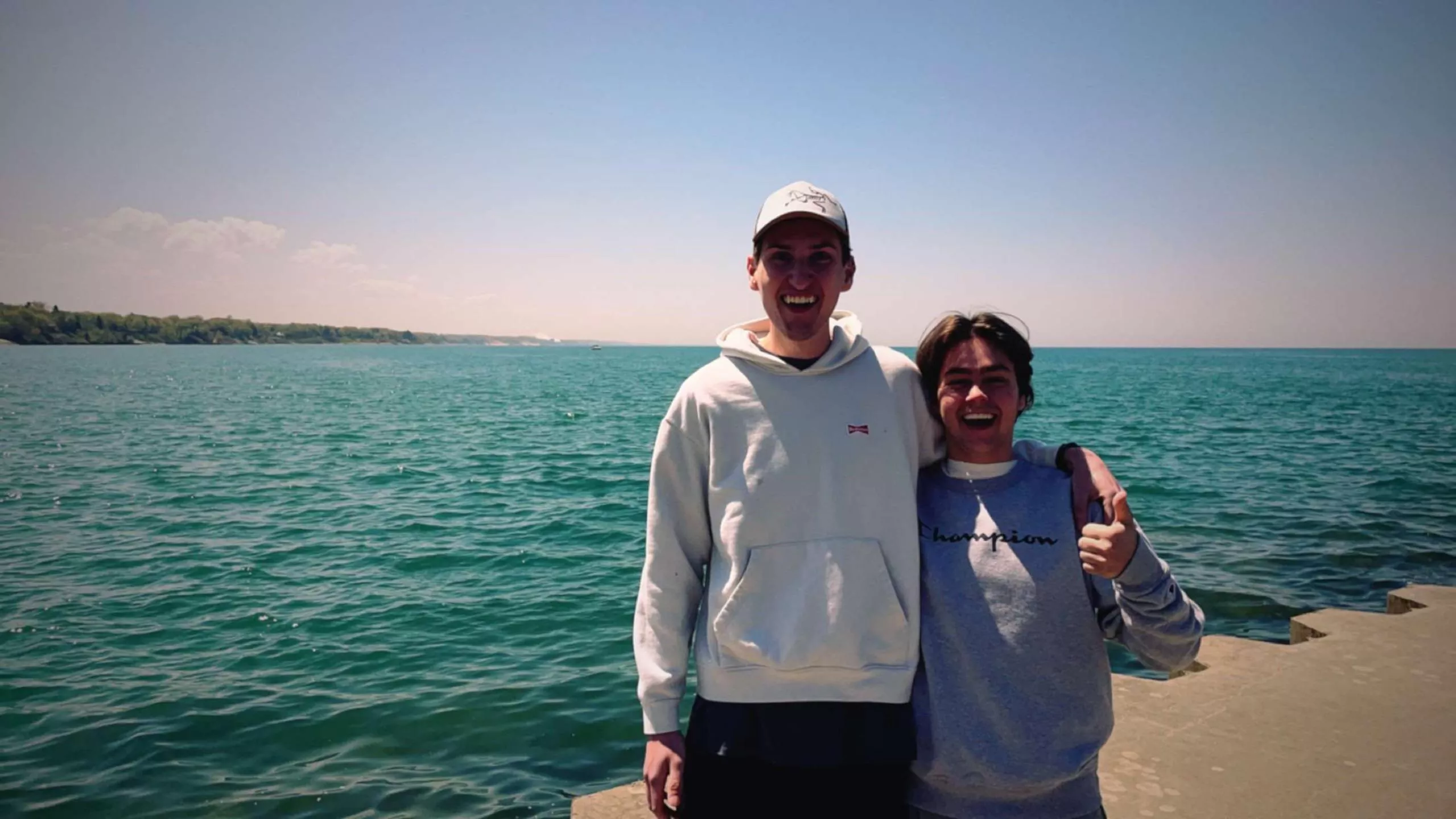 Me and one of my best friends at the south haven beach on the shore of Lake Michigan :) posted by Turkeycrane