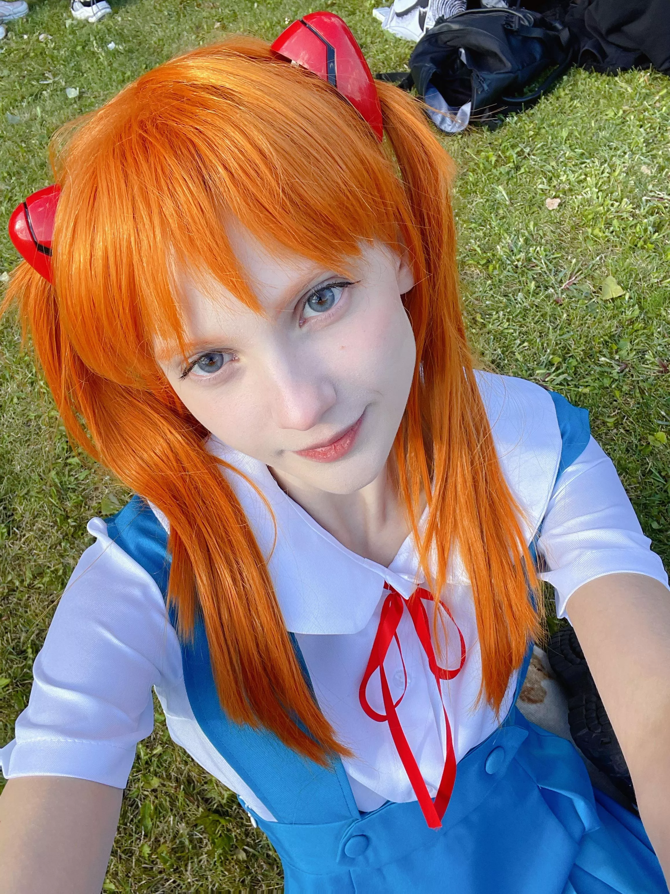 Me as Asuka from Evangelion yesterday at Comic Con Ukraine (by Katie Westwood) posted by macabreboo