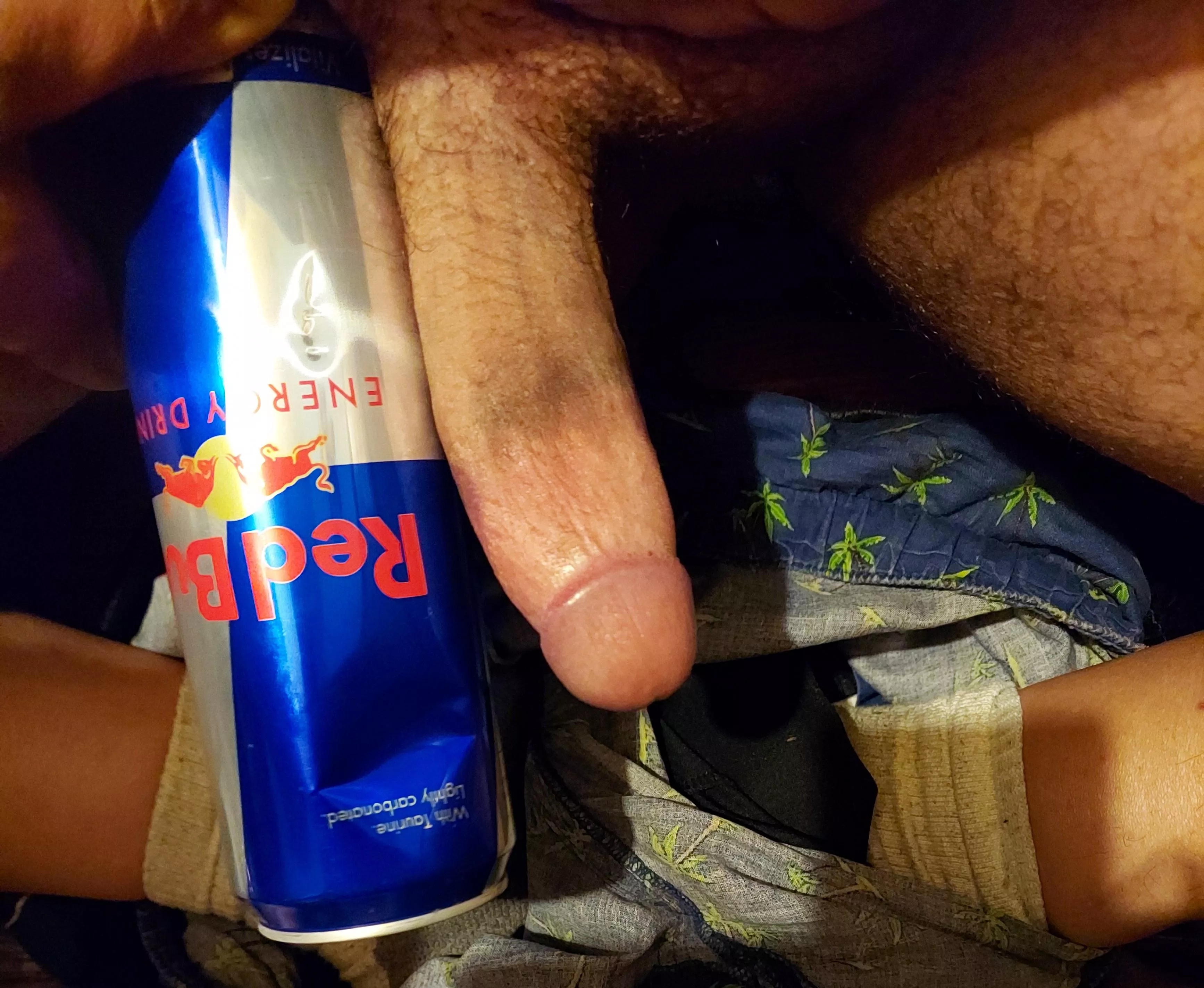 Me compared to the biggest can of red bull posted by bigdick5877