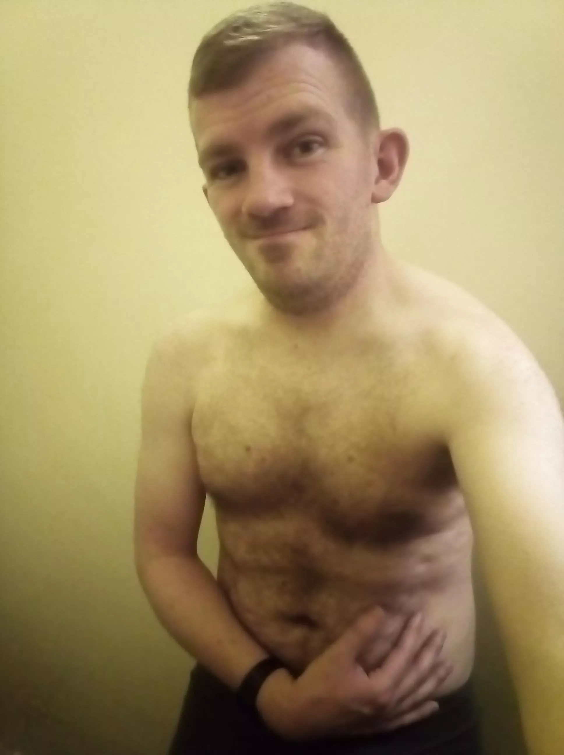 Me holding my aching dadbod tum after eating too much over the holidays! posted by chrisone82