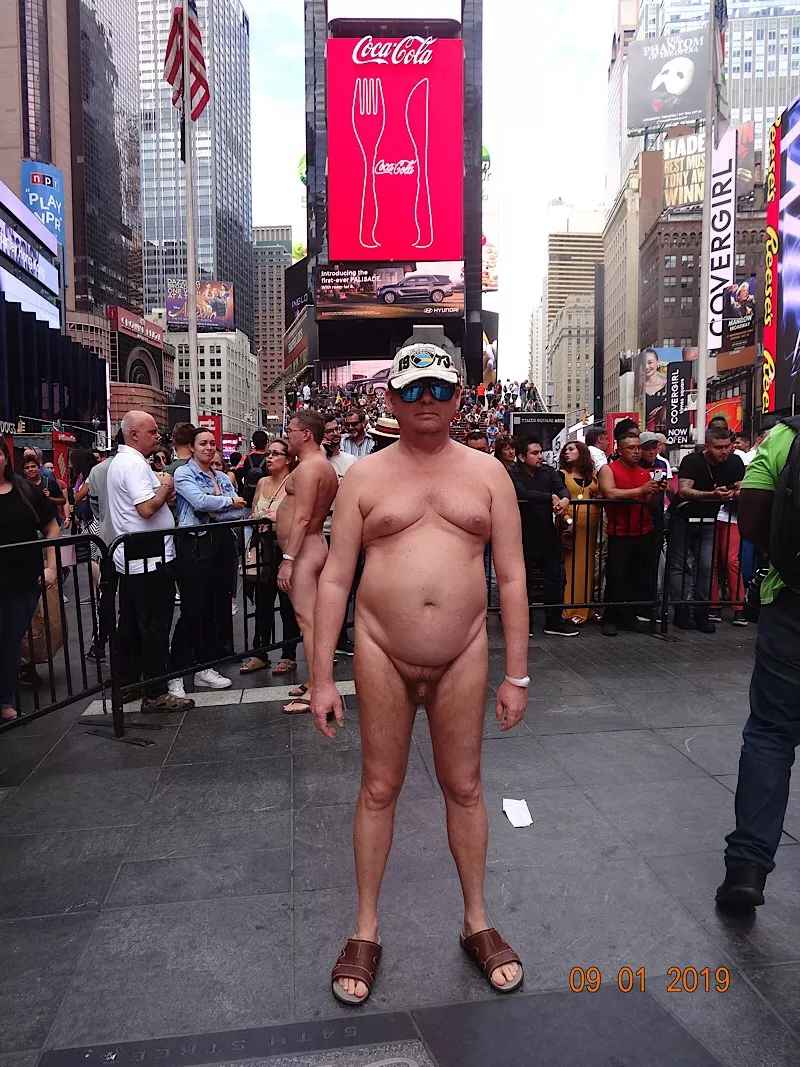 Me nude on Times Square posted by Nudeforall