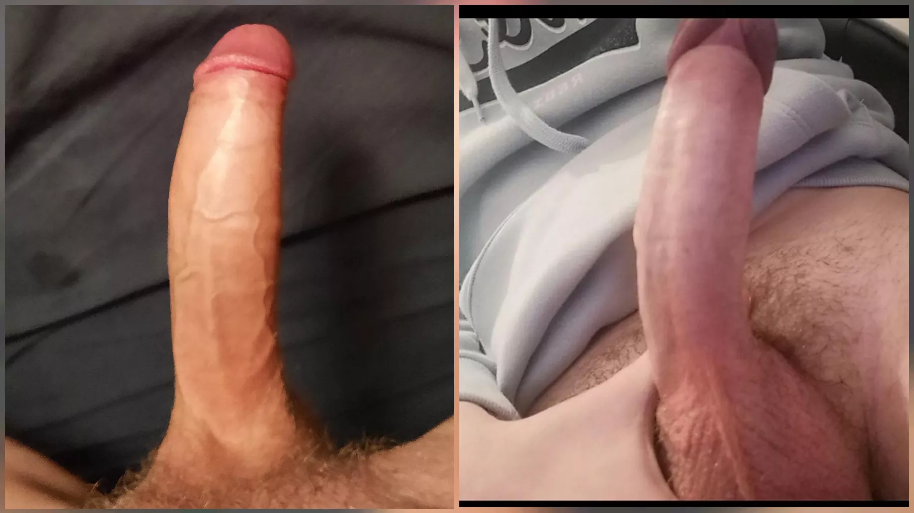 Me vs. @Cheap-Sound-3505 compared 😁 He looks huge from that POV, but according to him I have two inches more cock than him posted by Low-Fox-3366