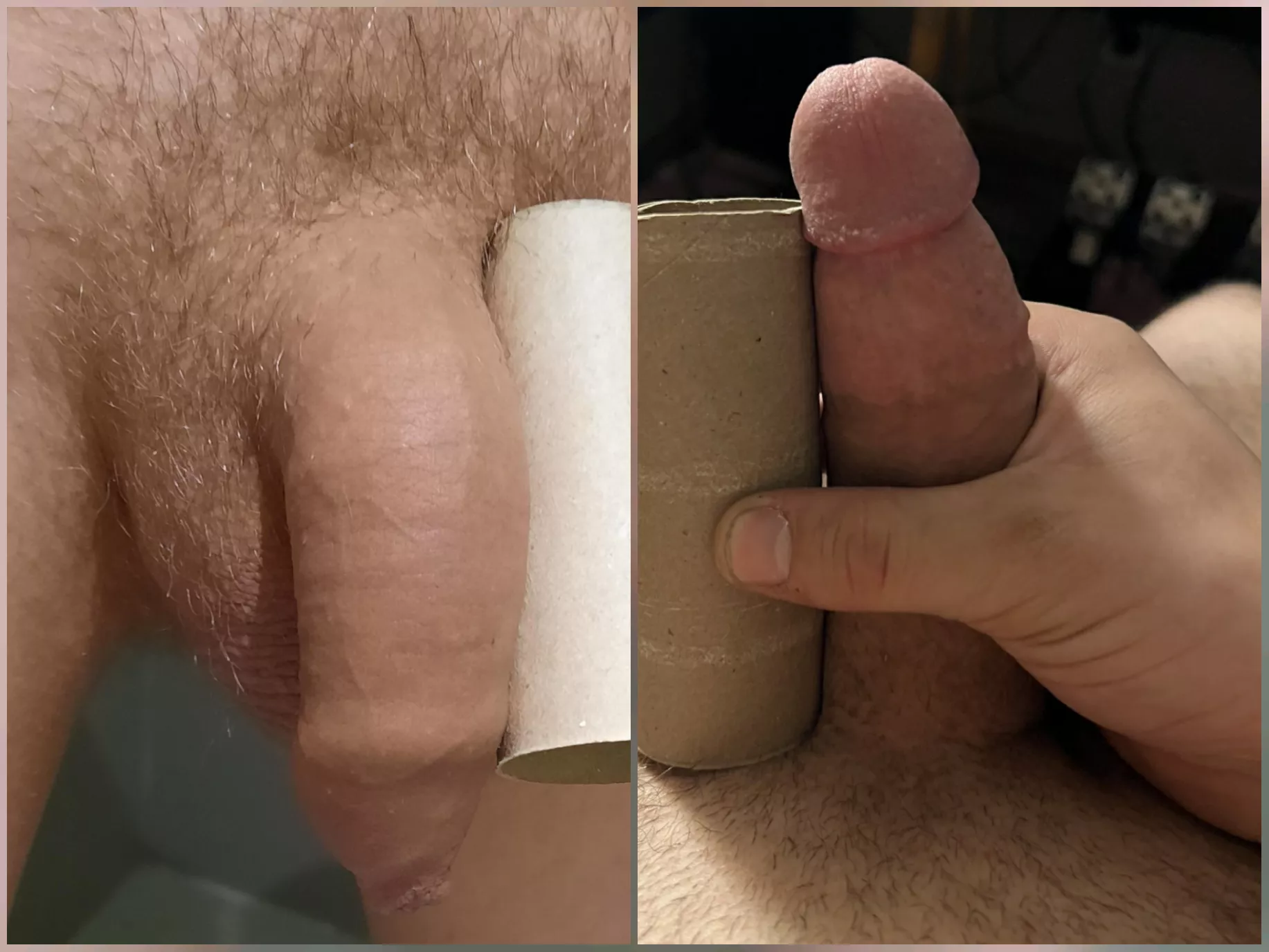 Me vs. @Ok_Fly_9770, my soft and his hard compared 😁 Where his maximum erect size ends, my minimum soft size starts posted by Low-Fox-3366