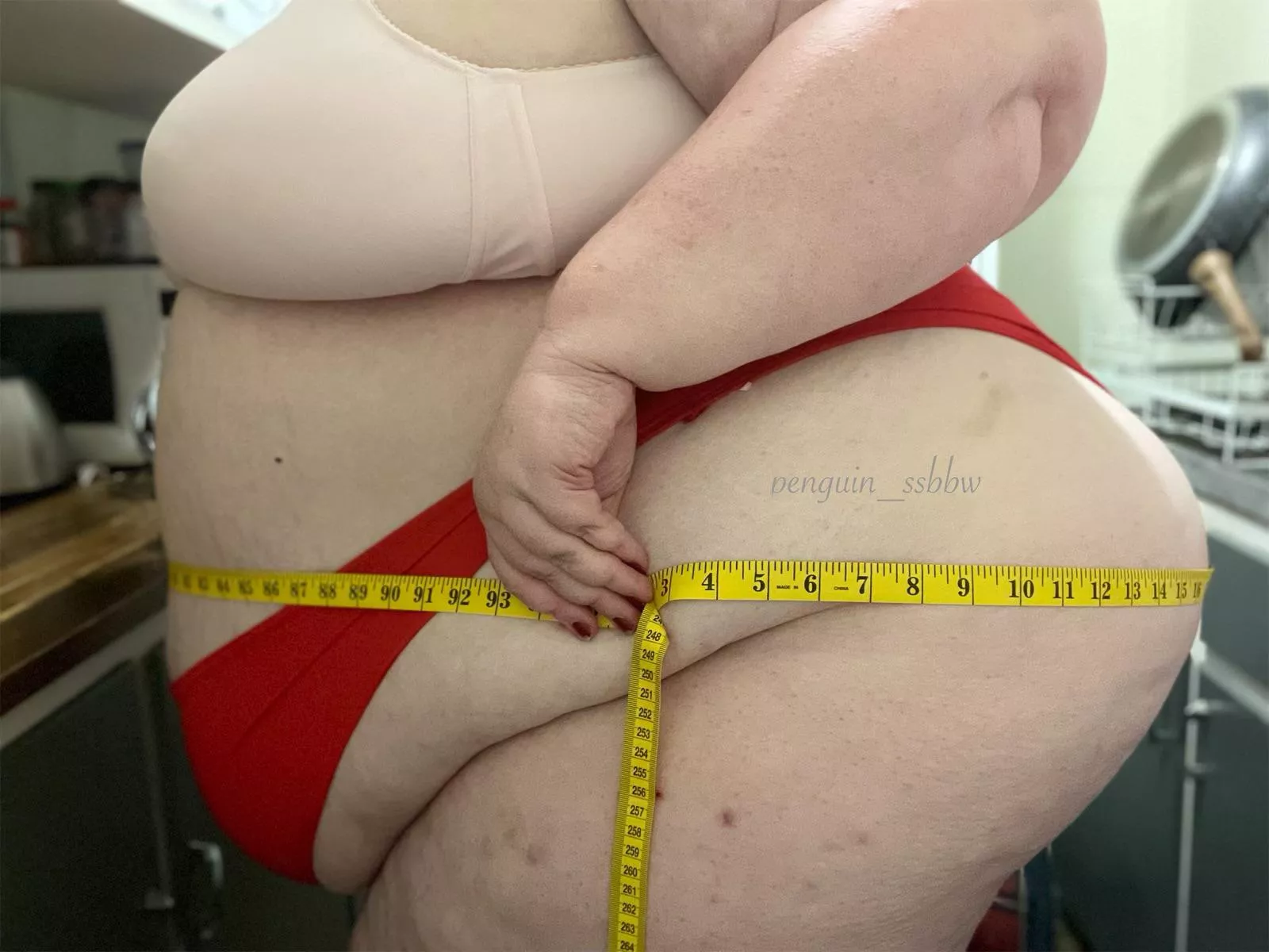 Measuring all the way around…94.5”/240cm posted by penguin_ssbbw