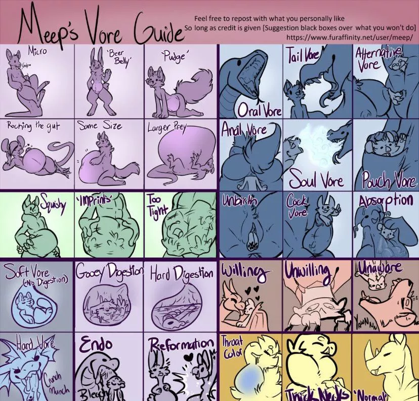 Meeps Vore table: What are your likes/dislikes? posted by Vore_Switch35