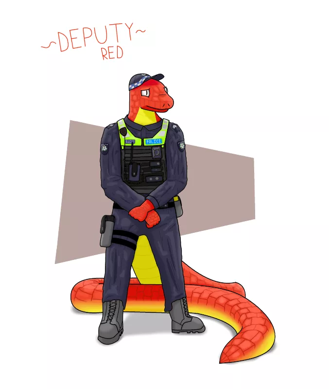 Meet Red, my fursona. He works for the australian victorian police force posted by REDDEMOREDEMPTIONII