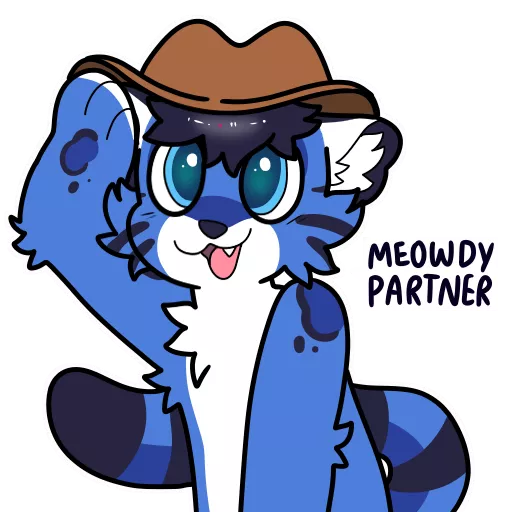 Meowdy! <art by me @spookyfoxinc on twitter, character belongs to one_odd_oliver> posted by spookyfoxinc