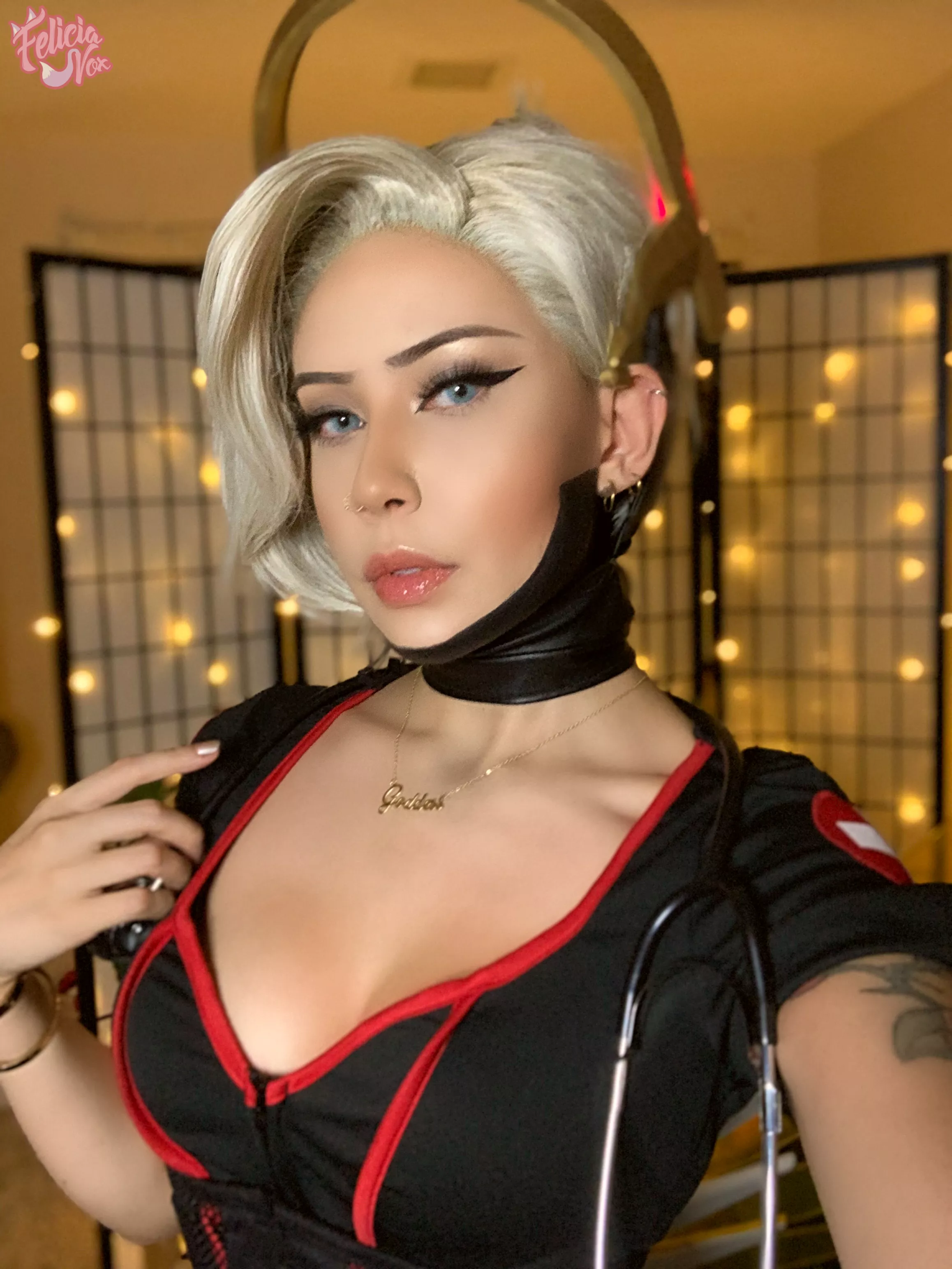 Mercy in dark nurse outfit from Overwatch by Felicia Vox posted by FeliciaVox