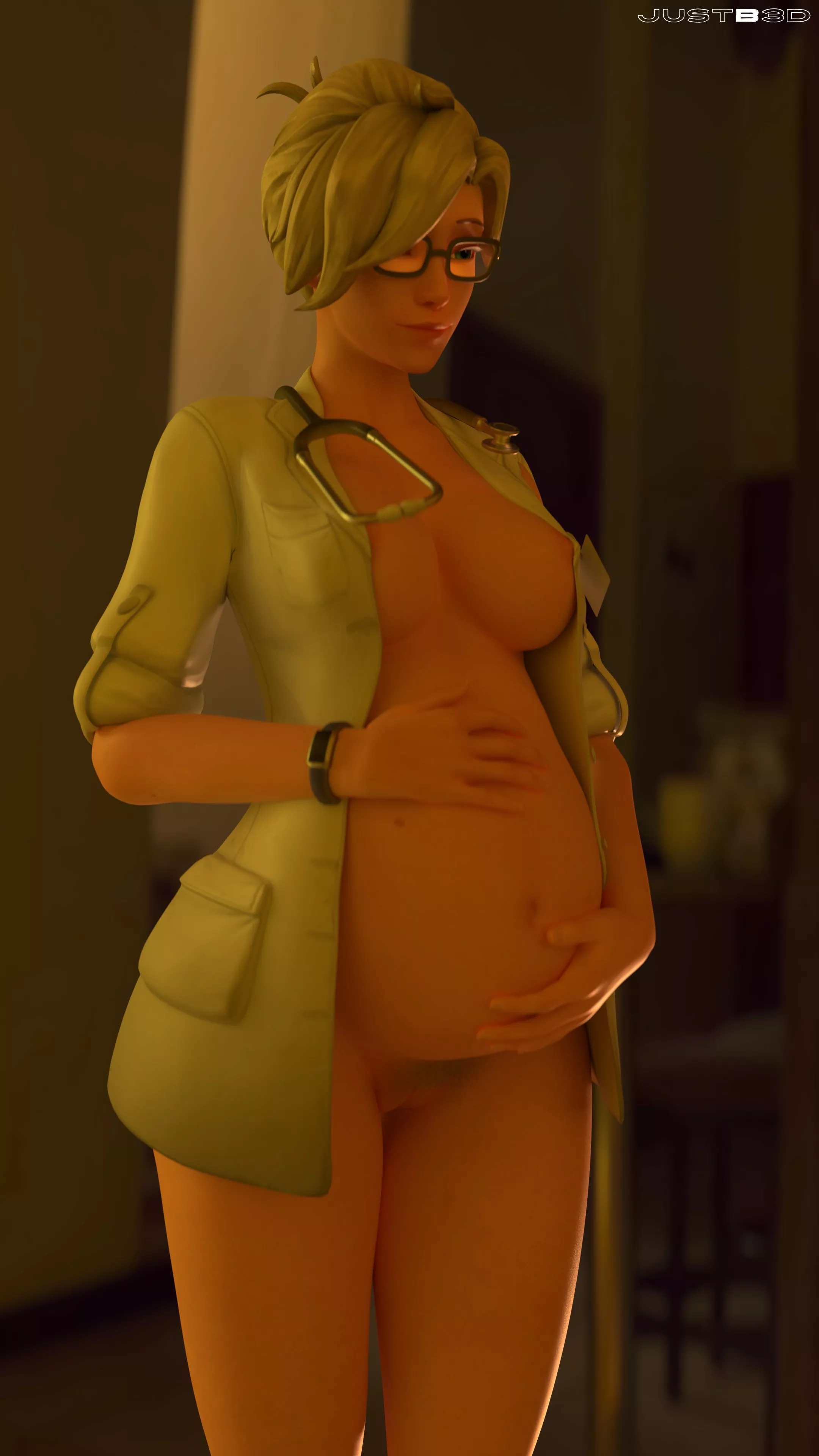 Mercy's fertility test [Overwatch] (justb3d) posted by KnottedFloof