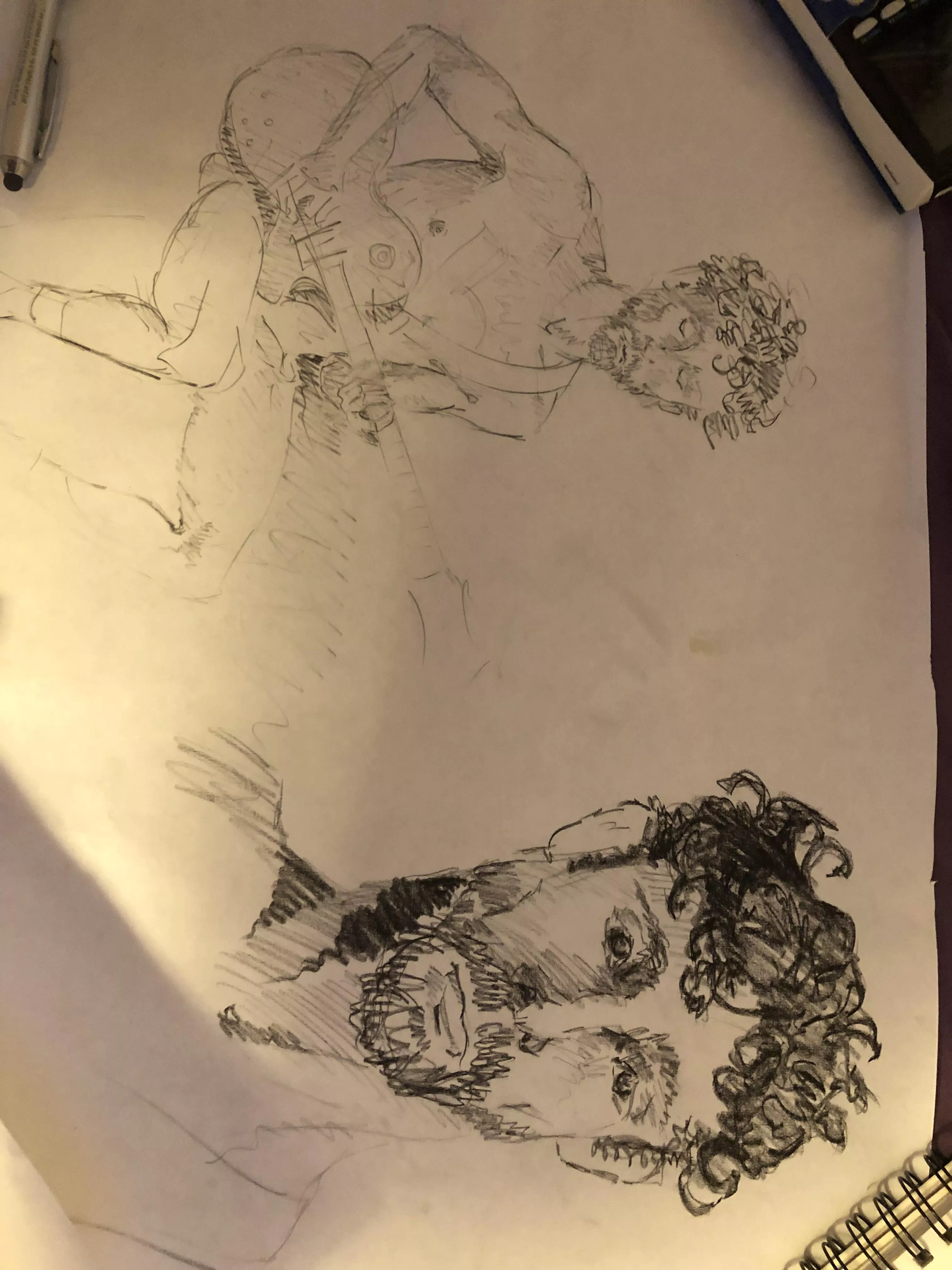 Met up with a tinder who wanted to draw me while I played guitar. One thing led to another, she ended up drawing me naked. Was super intimate. Only copy. posted by I_am_Jem_Finch