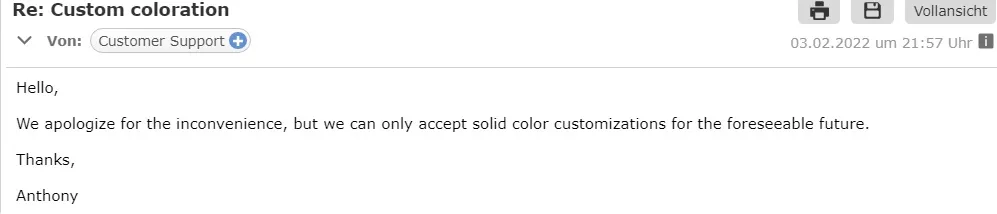 MHT does no longer support multicolor customs. posted by KajuZaratan