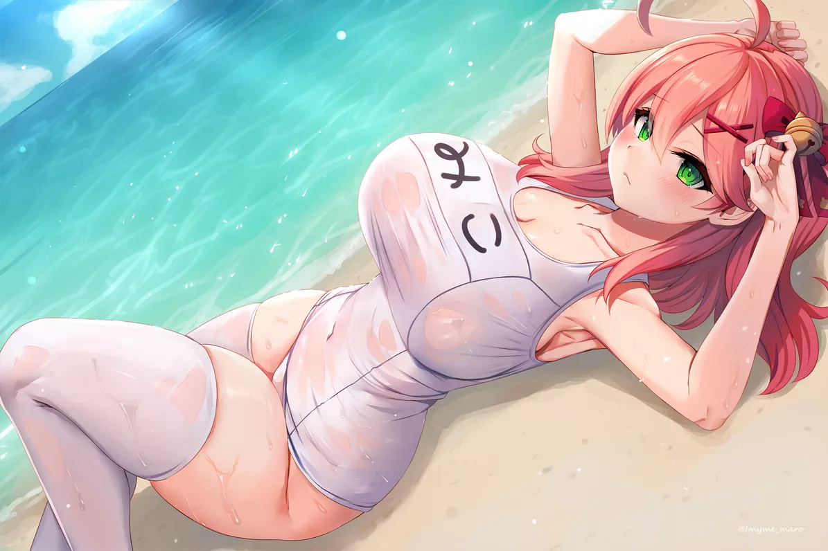 Miko Sheer Swimsuit Sunny Day At The Beach (marota) [Hololive] posted by sequence_string