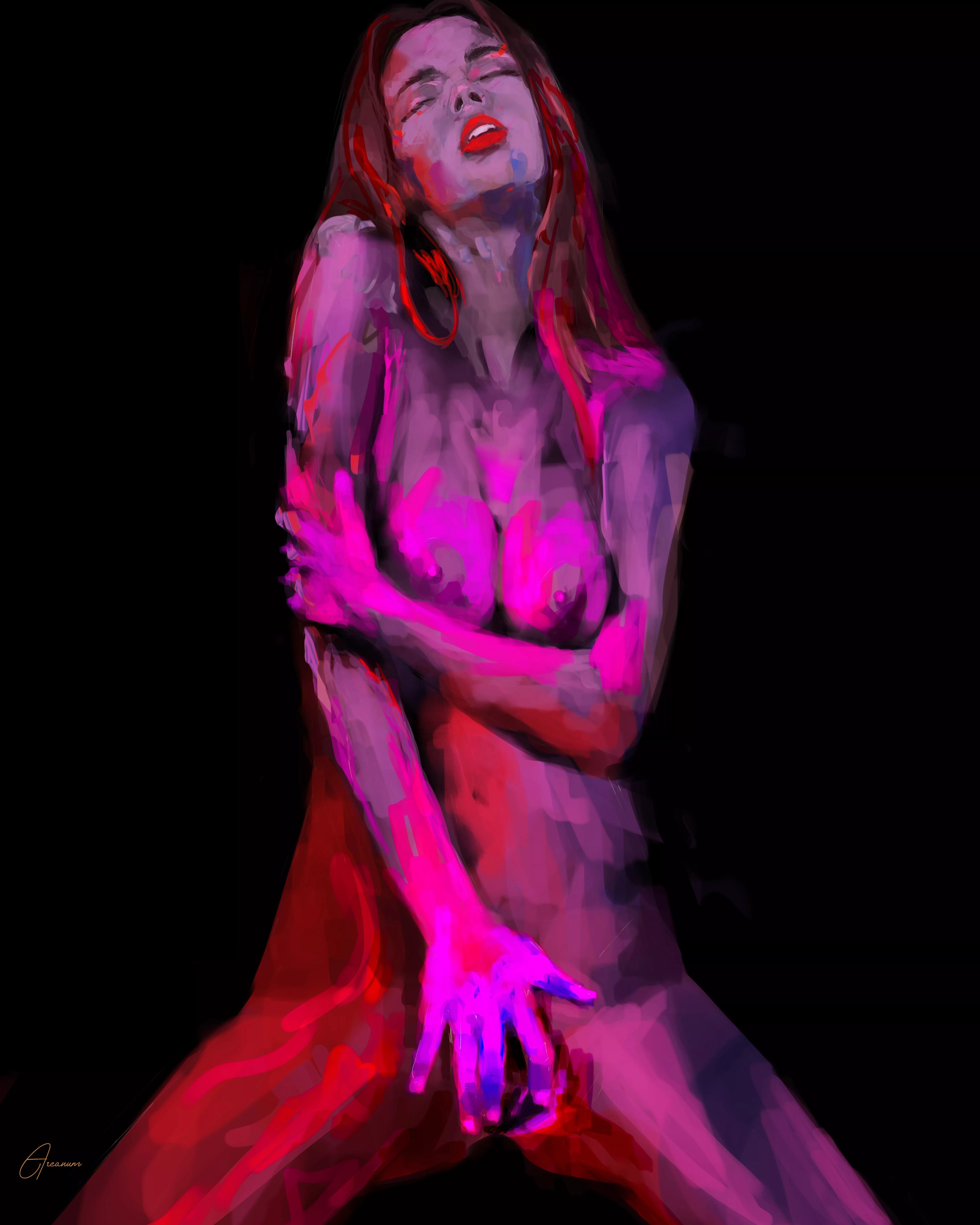 Mila azul 'arousal' painting by me posted by arca_num_