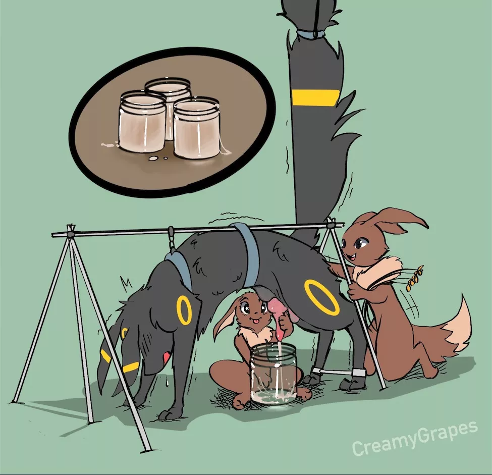 Milking an Umbreon stud [creamygrapes] posted by Clonzfoever