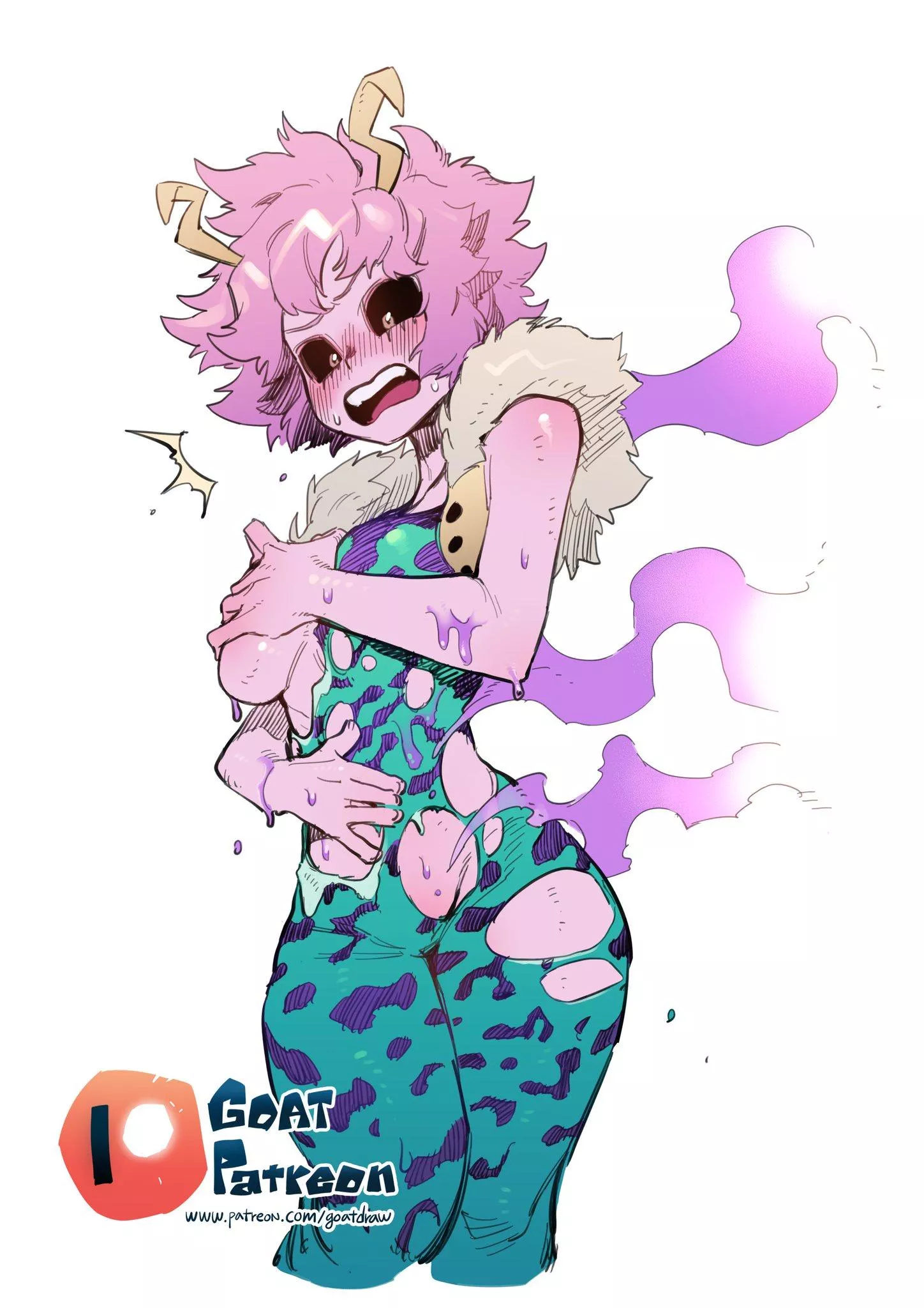 Mina Ashido Had a Sexy Accident (Goat) [Hero Academia] posted by Darth_Daver123