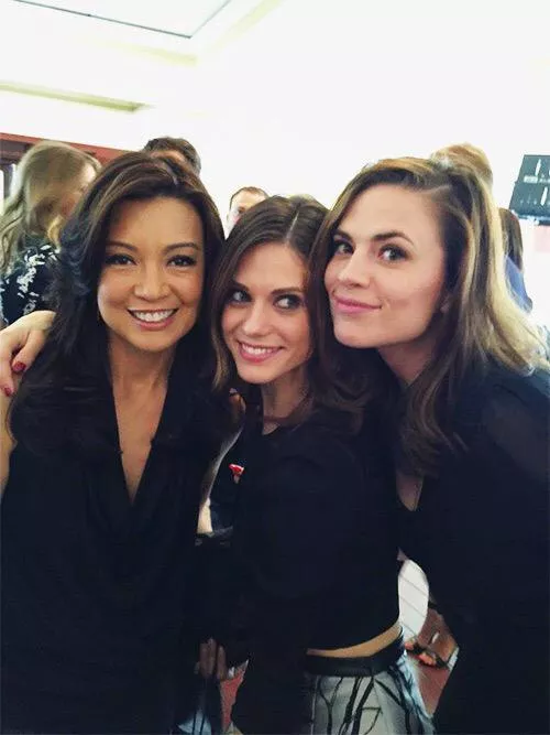 Ming-Na Wen, Lyndsy Fonseca, and Hayley Atwell posted by yunaX2