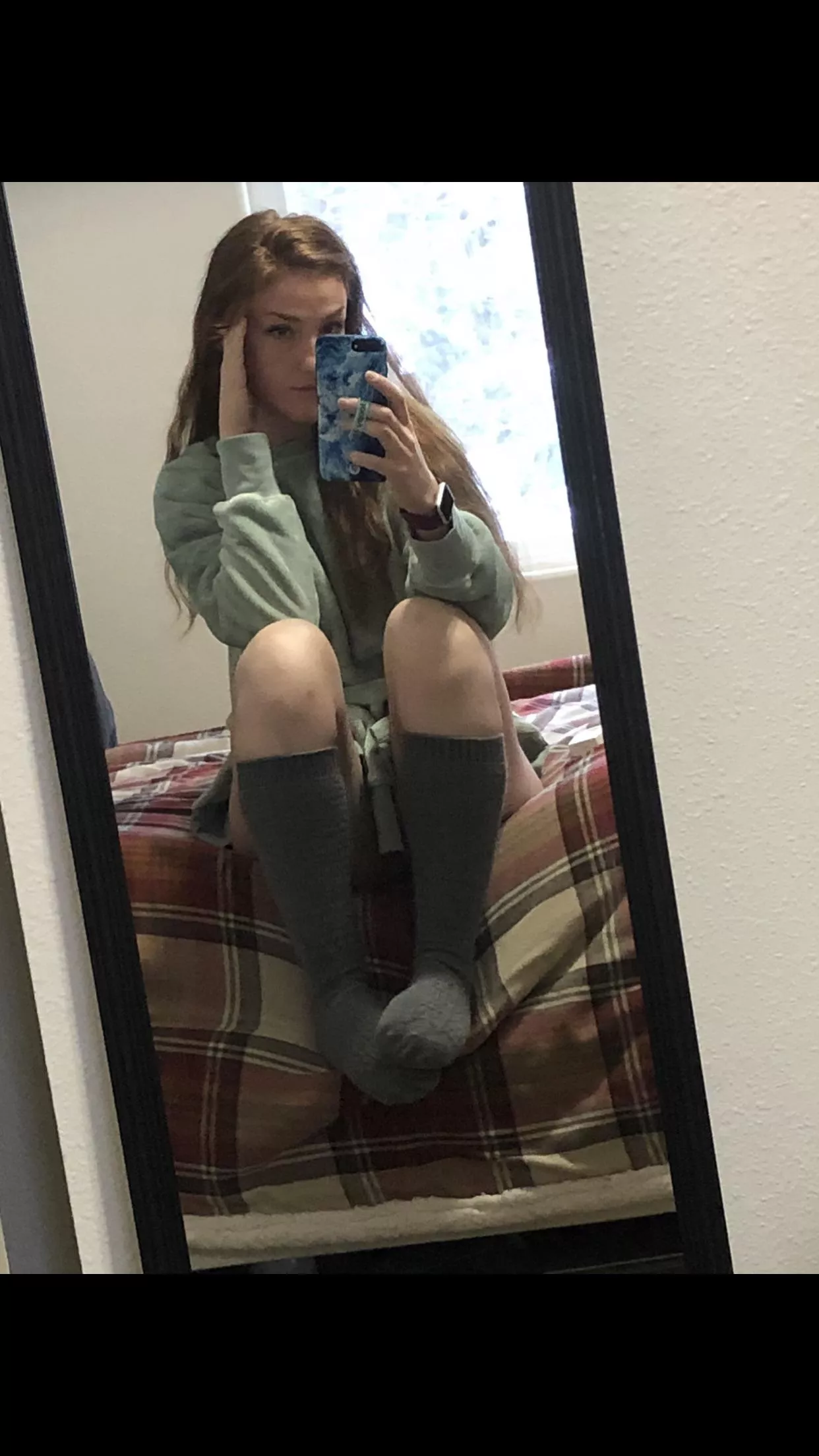 Mirror selfie with my socks on 😘 posted by [deleted]