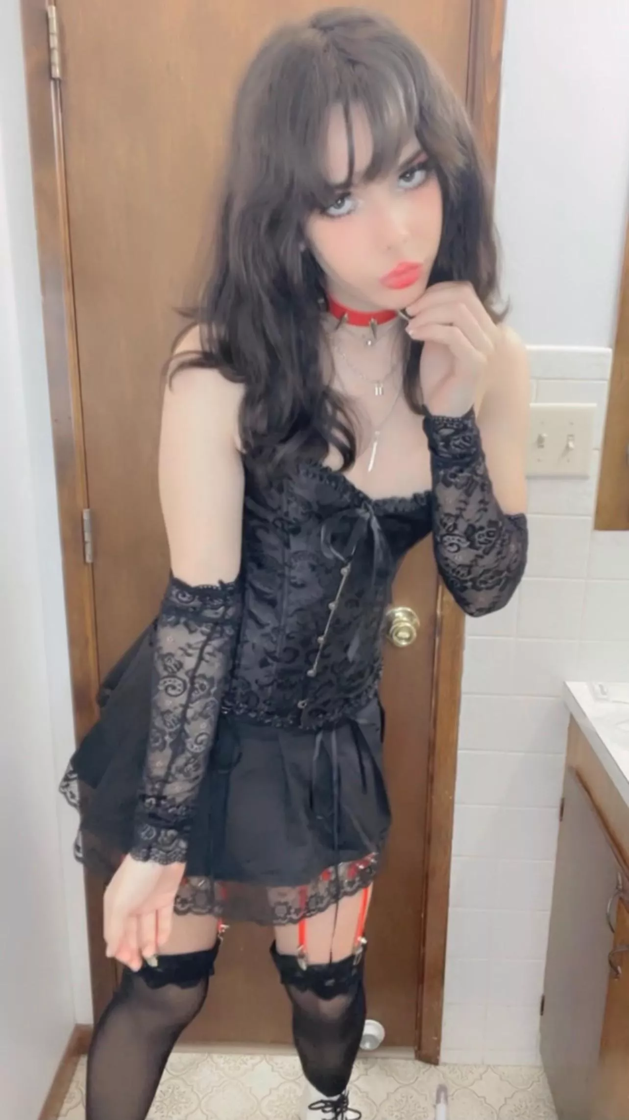 Misa Amane inspired outfit 🖤 Hope yall enjoy it as much as I do 🥺 posted by NaughtyTgirls