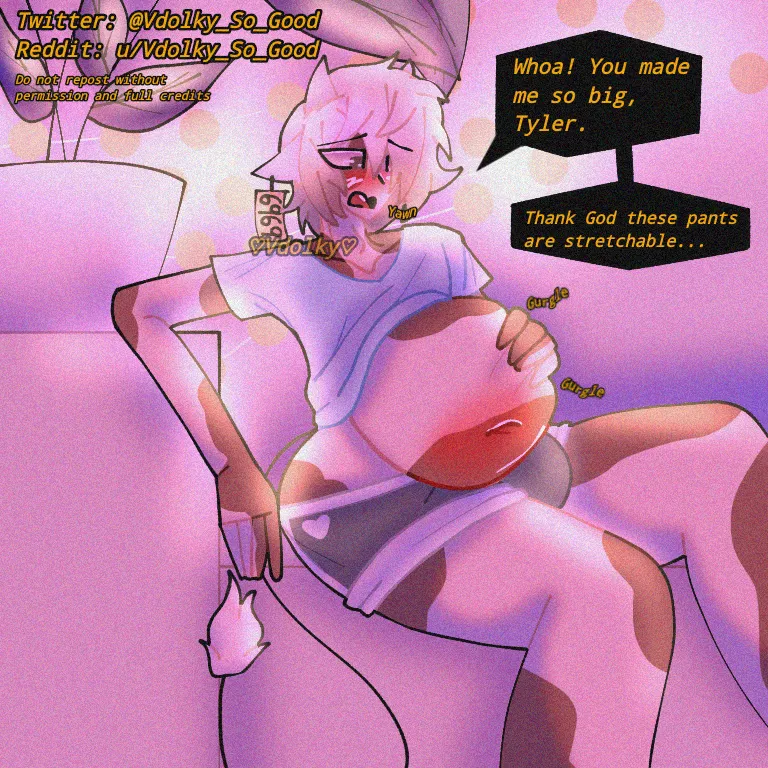 [M/M] Pretty much my first vore drawing [oral][same size][digestion] (By me, Vdolky_So_Good) posted by Vdolky_So_Good