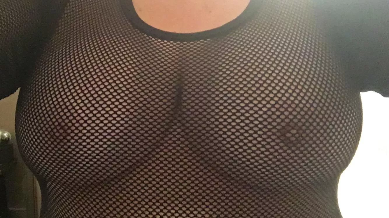 Mom titties in a fishnet top 😏❤️ posted by Tinkerbell_in_Pink