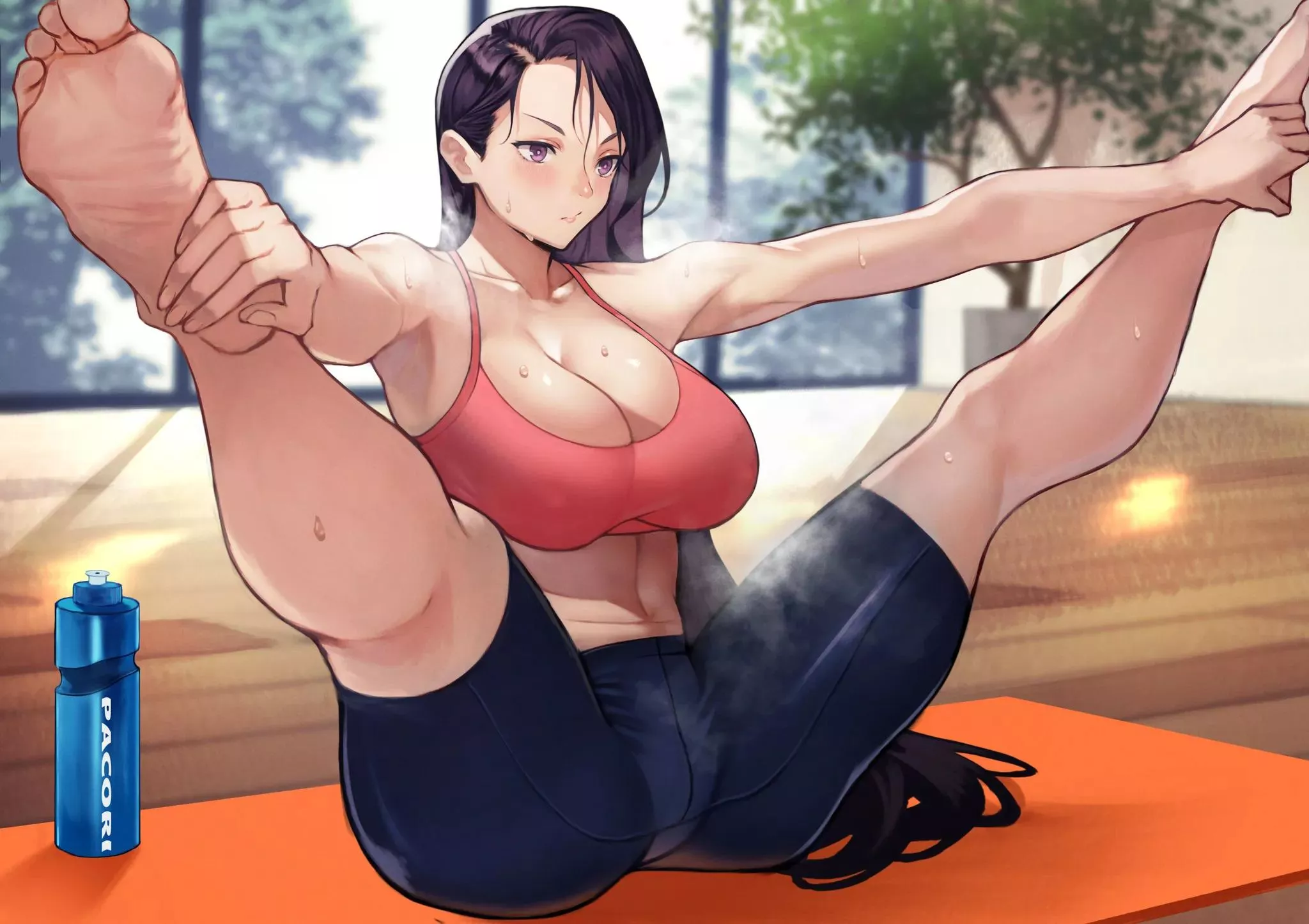 Mommy is flexible, come and join her workout posted by Ishikawa_13