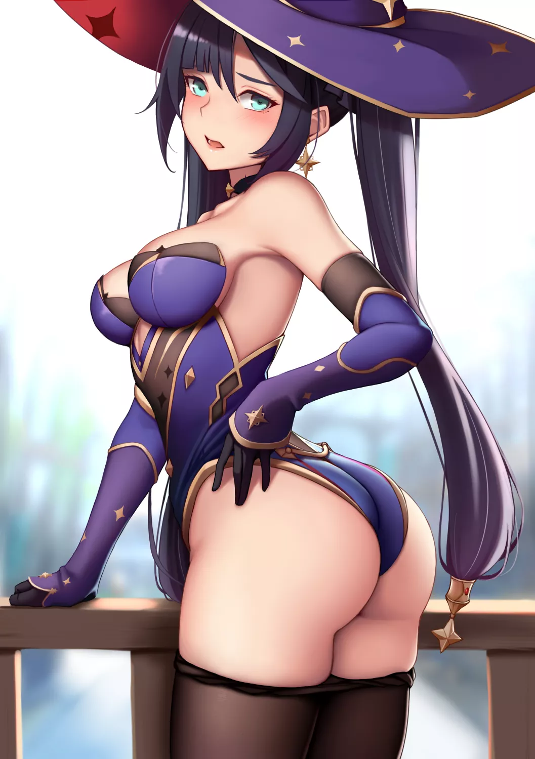 Mona showing her bewitching thighs [Genshin Impact] posted by Dragon_Shiro