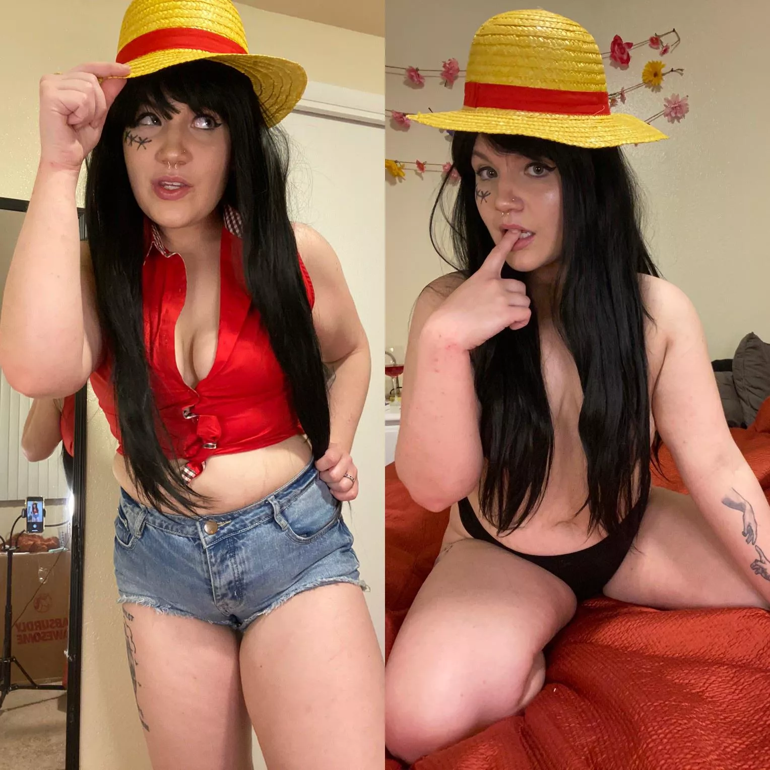 Monkey D. Luffy on/off by CosplayBunny posted by [deleted]