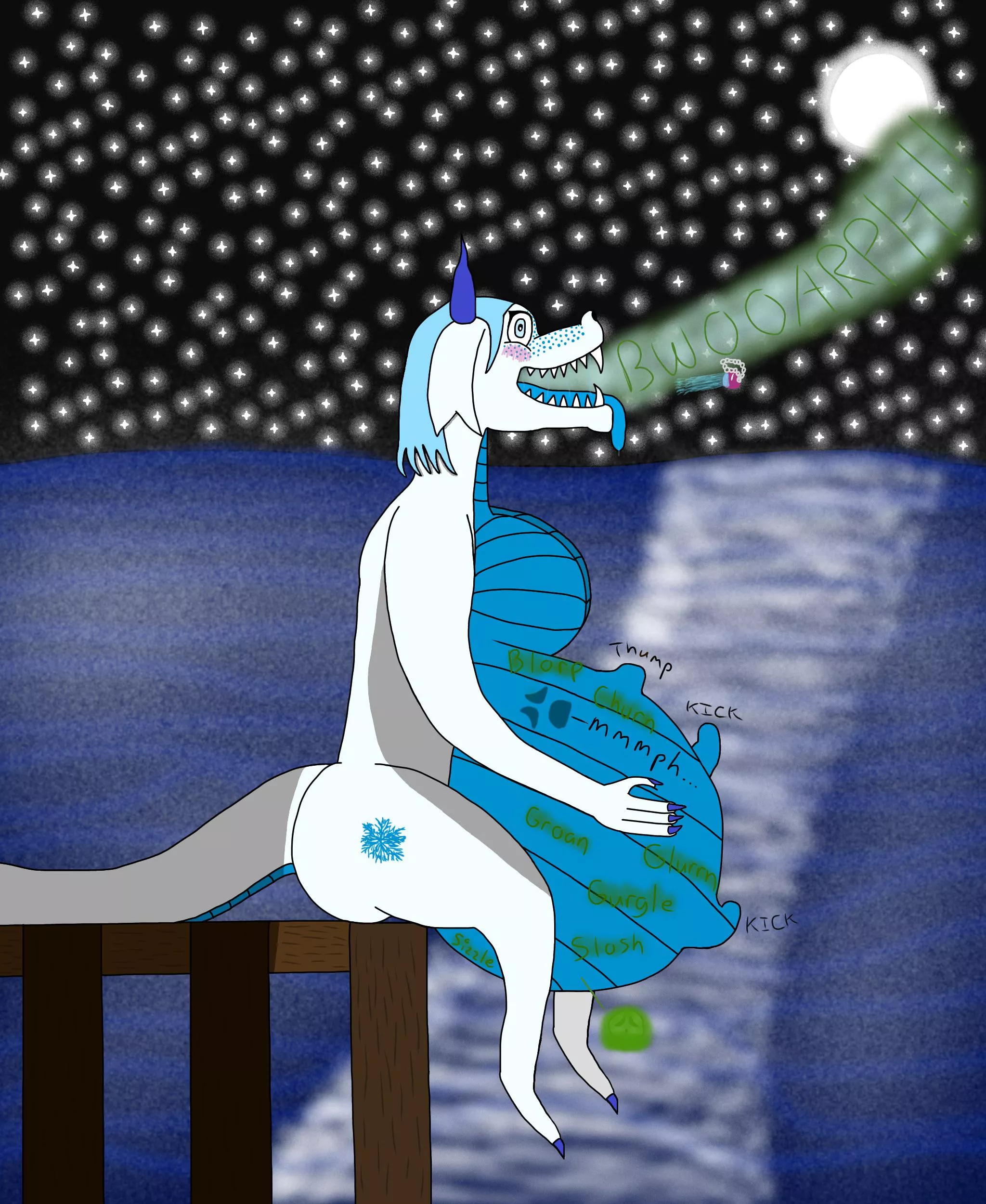 Moonlight Meal (OC by CryoDrago) posted by CryoDrago