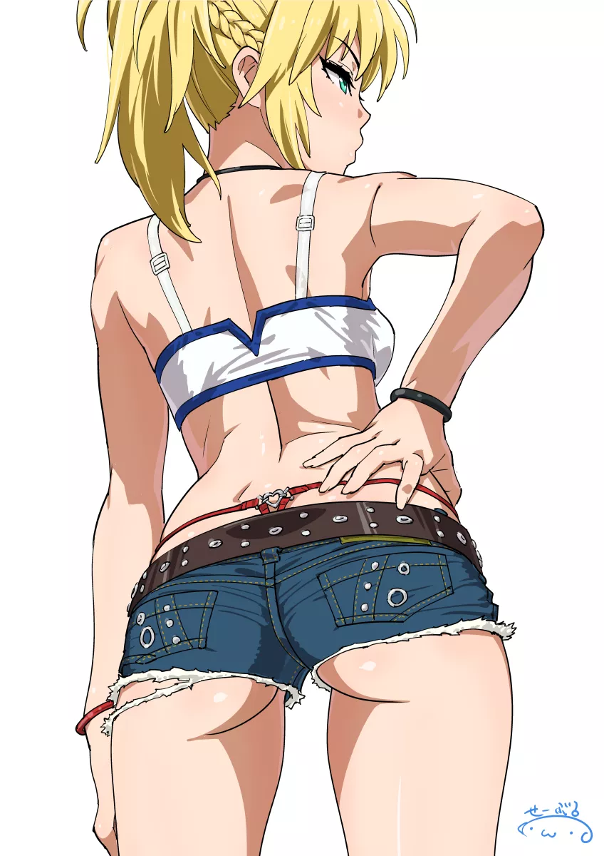 Mordred in daisy dukes posted by myfriendscantknow