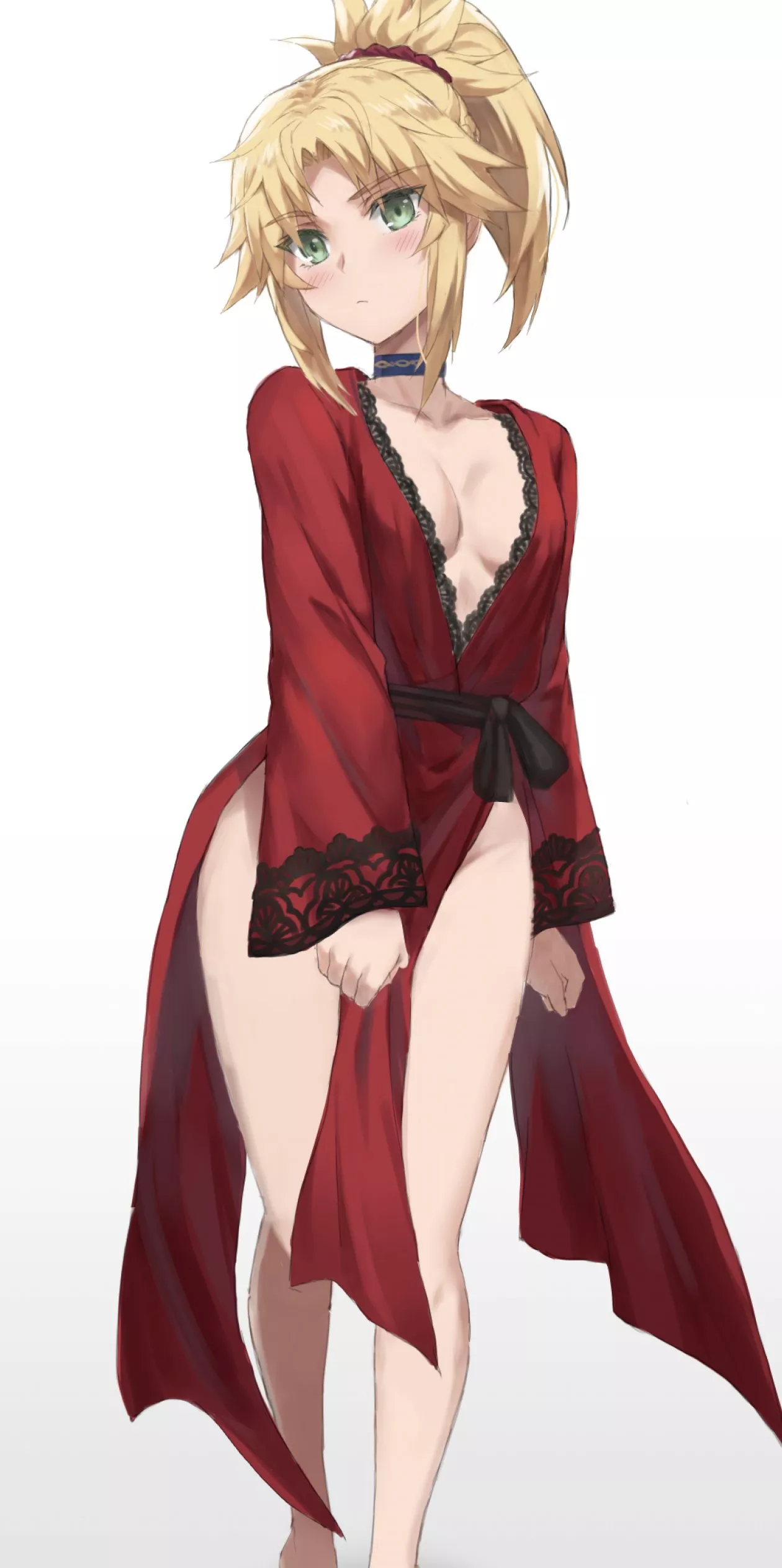 Mordred is pretty sexy in that night gown posted by Henthigh_Senpai