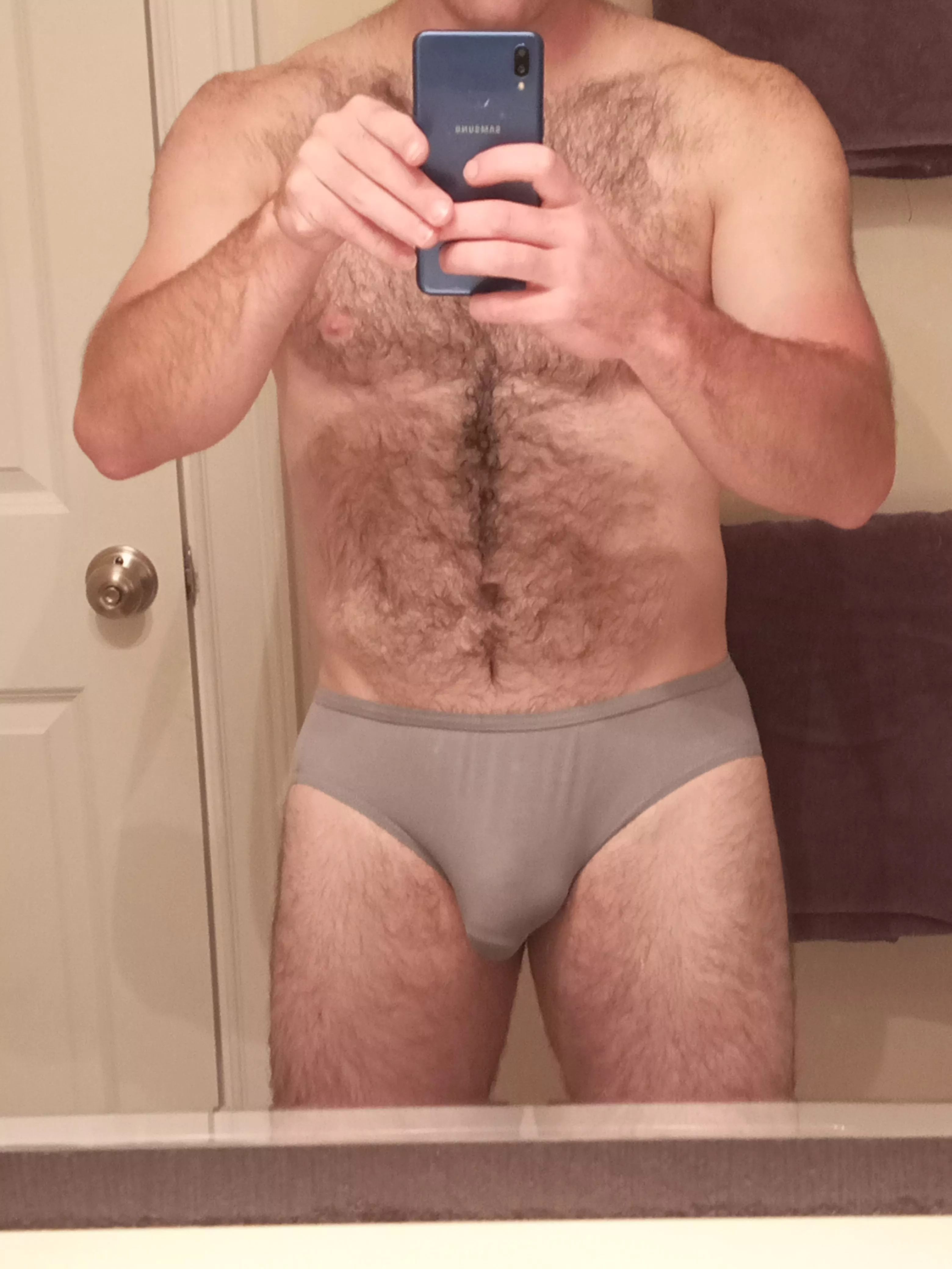 Morning bulge posted by lookatmyaveragecock