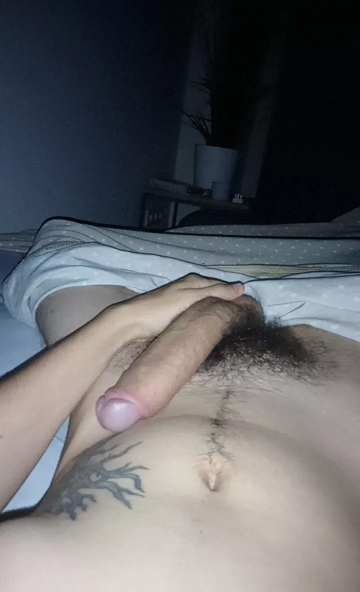 Morning wood shows off my pubes posted by DoodleDongle