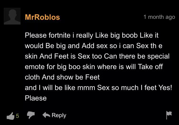 MrRoblos wants fortnite big boob posted by CrispyTheGod