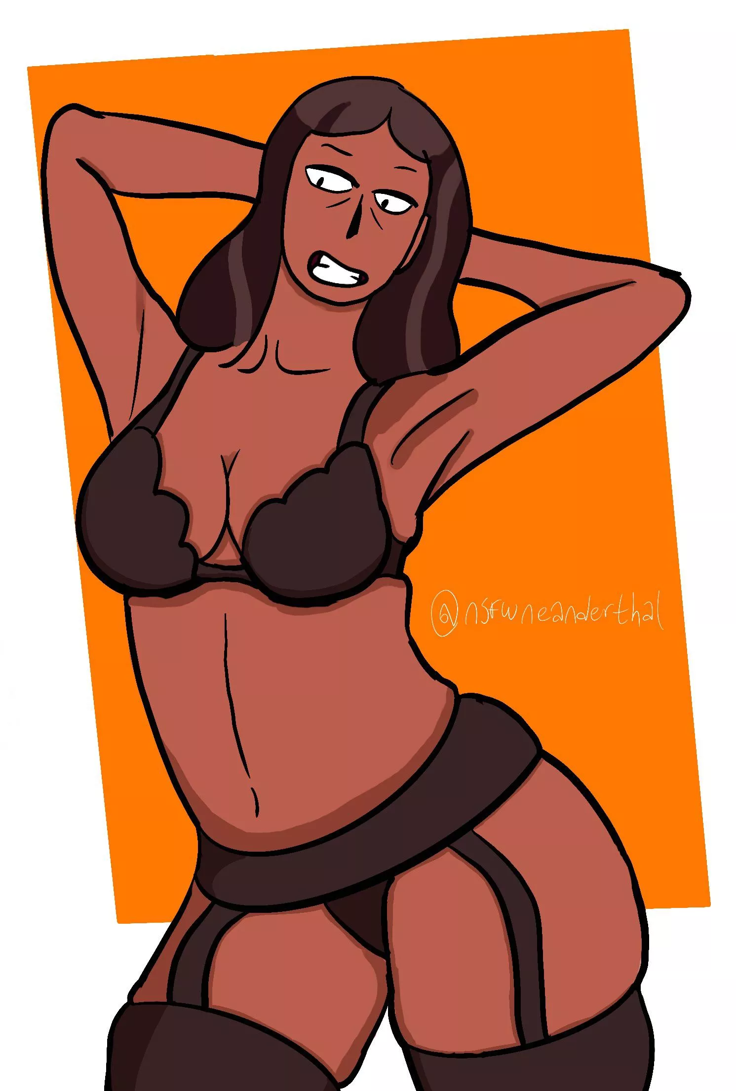 Mrs. Maheswaran in a garter belt posted by nsfwneanderthal