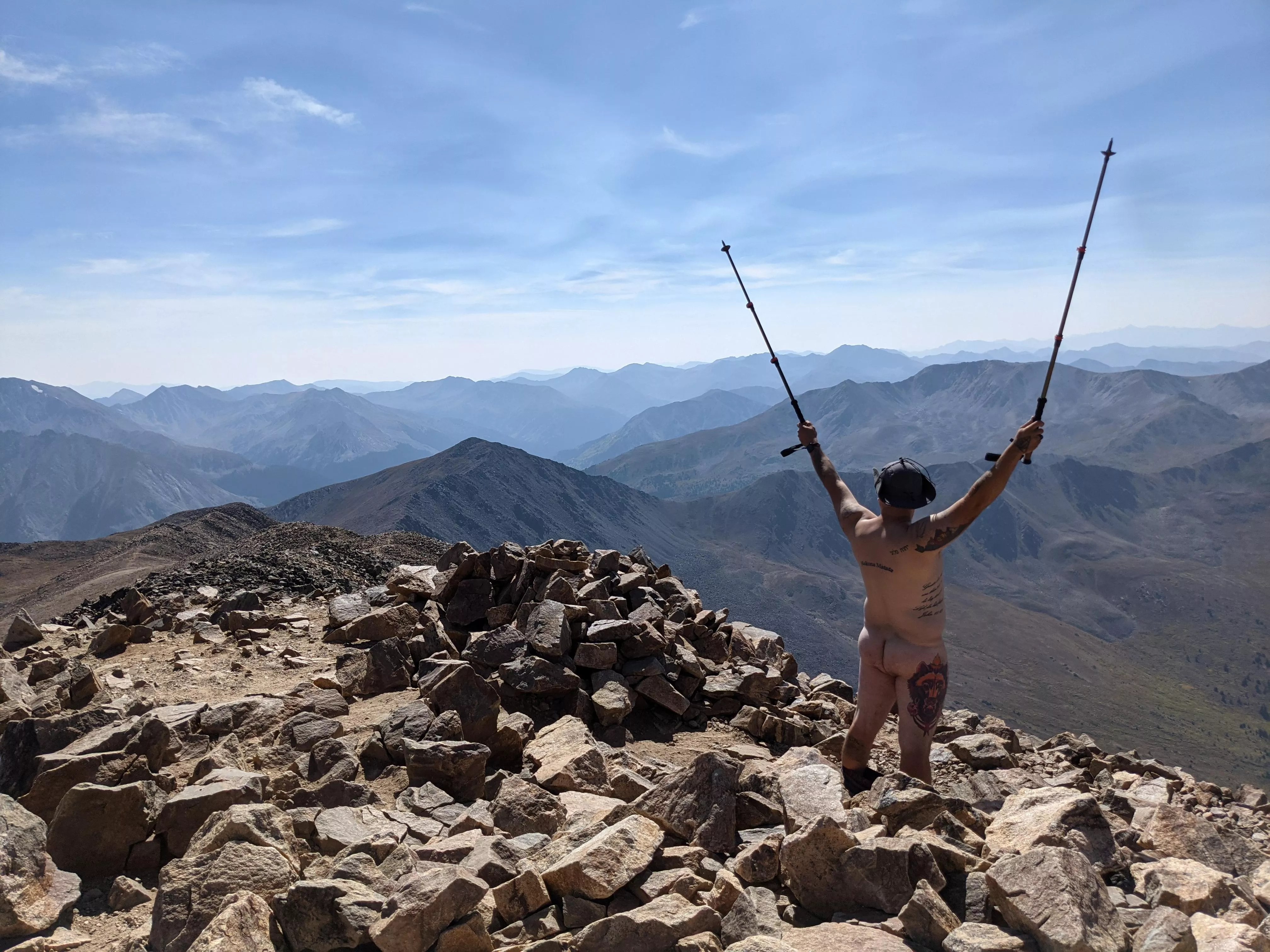 Mt Elbert summit. 14,440 feet above sea level posted by rummynomad